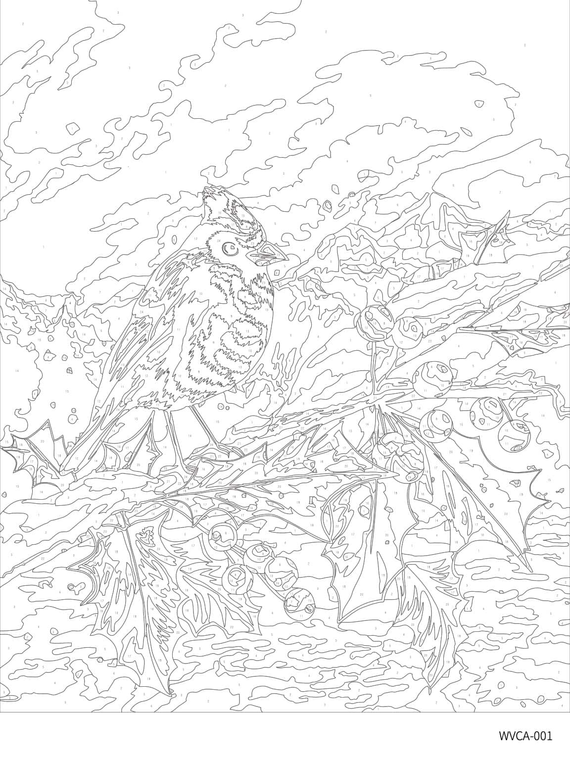 16" x 20" Cardinal with Holly Paint-by-Number Kit by Artist's Loft™