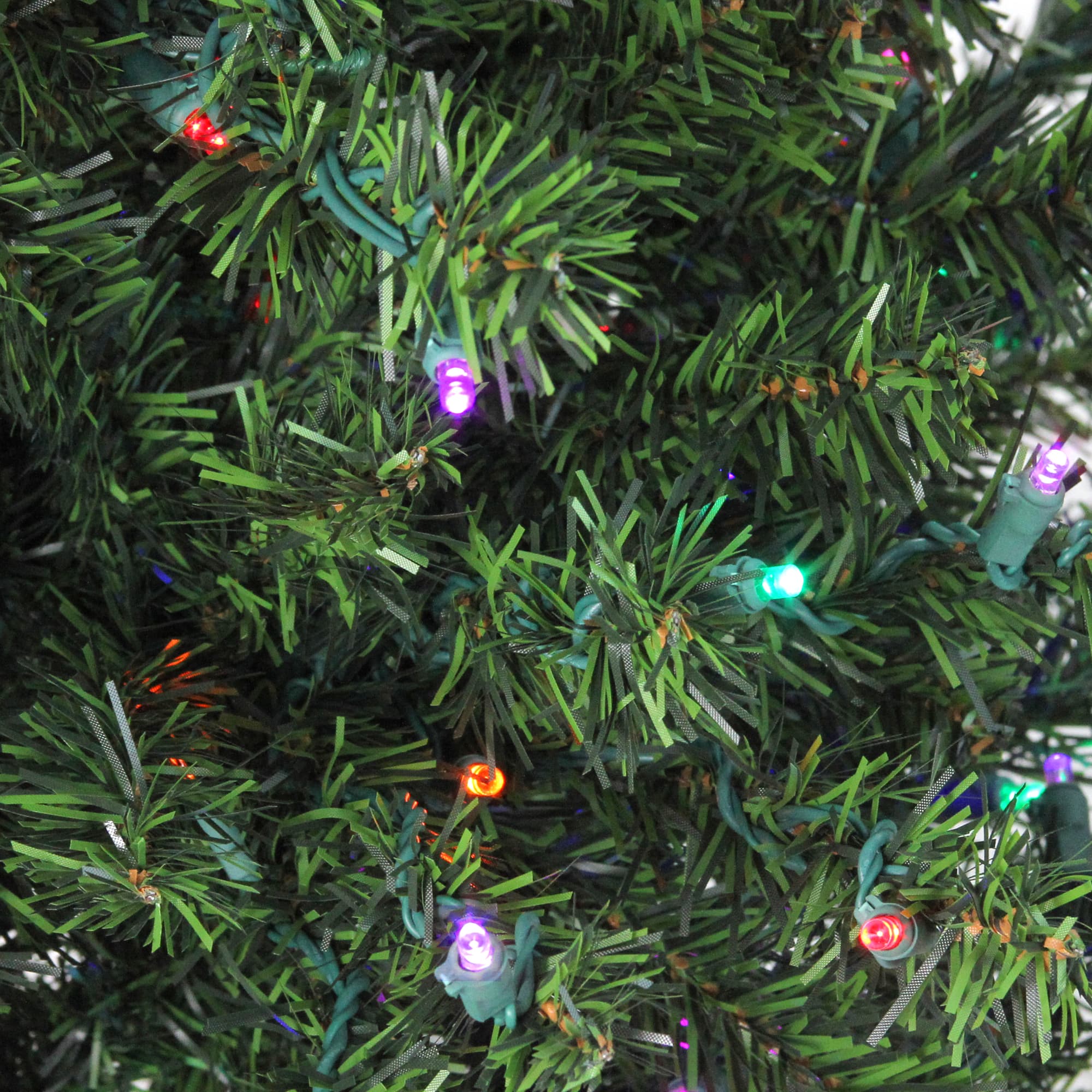 24&#x22; Pre-Lit Canadian Pine Artificial Christmas Tree, Multicolor Lights