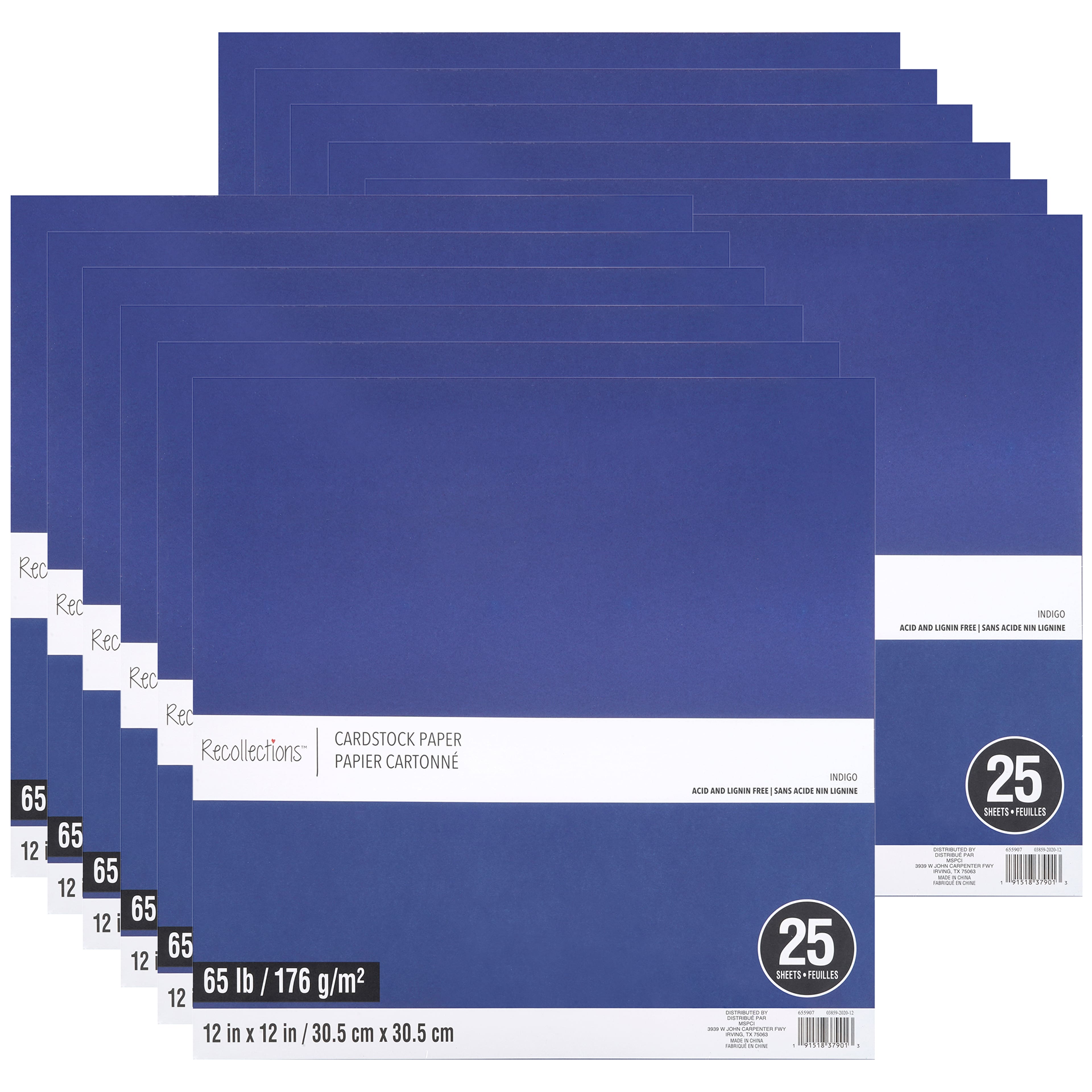 12 Packs: 25 ct. (300 total) 12" x 12" Cardstock Paper by Recollections™