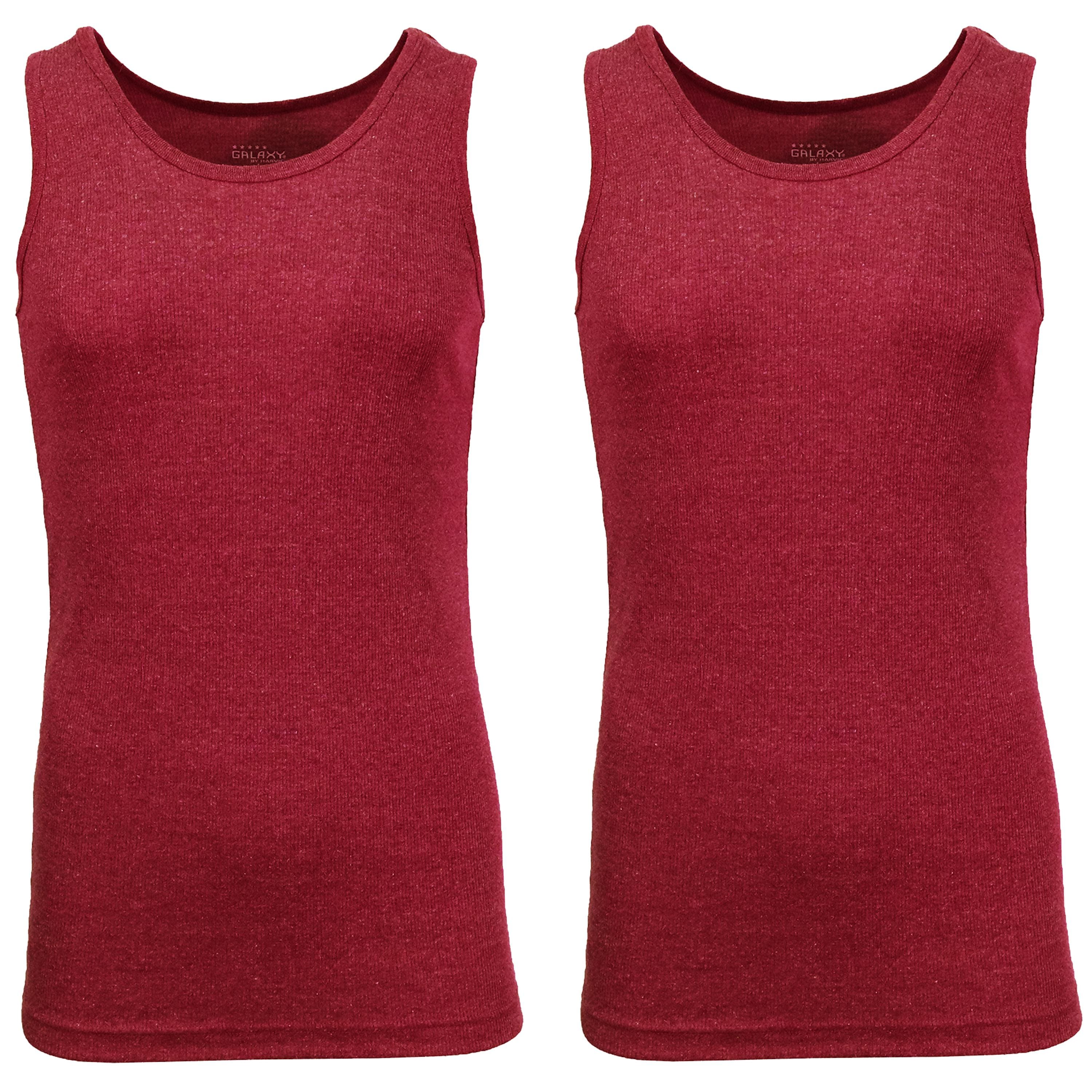 Galaxy By Harvic Famous Heavyweight Men’s Ribbed Tank Top 2 Pack