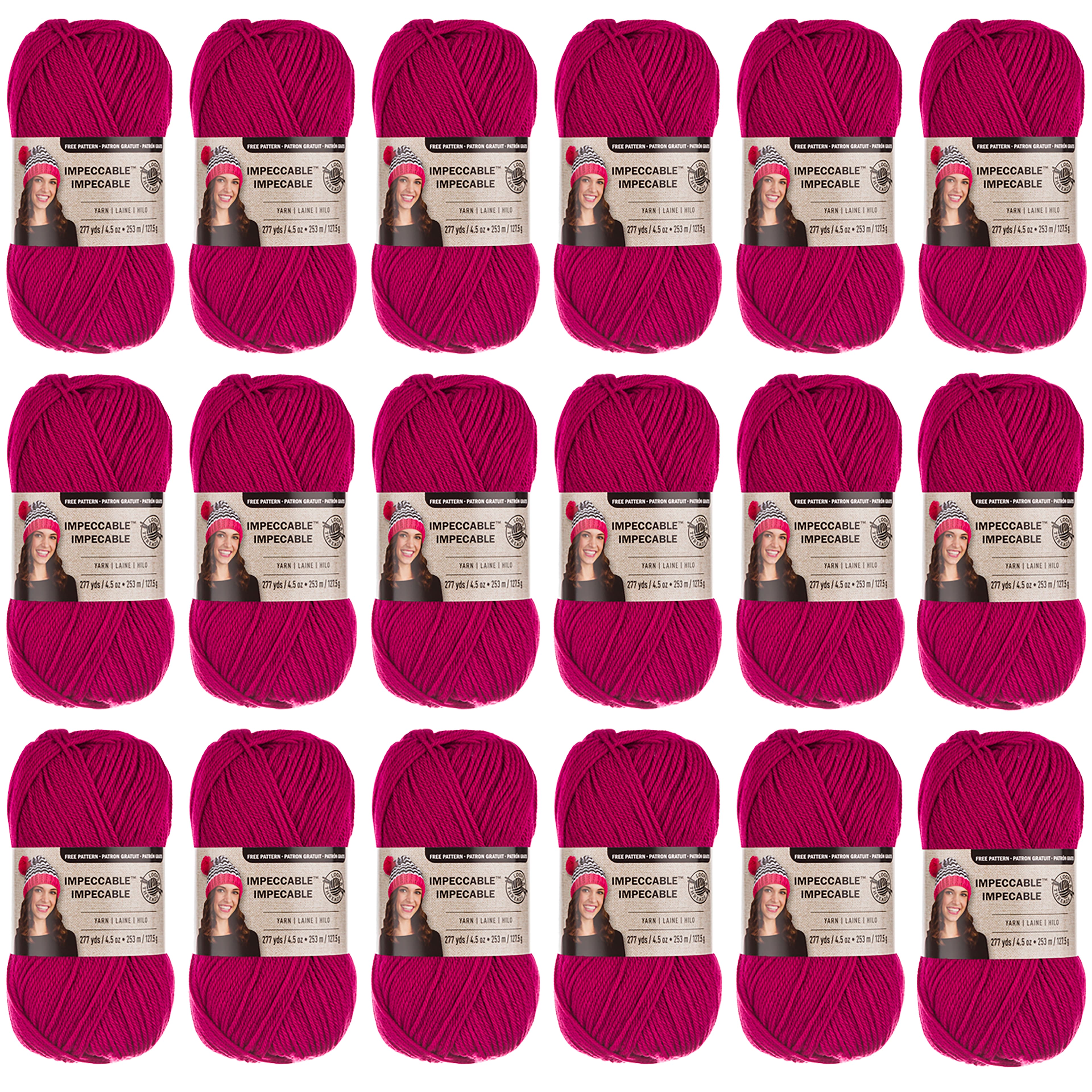 18 Pack: Impeccable&#xAE; Solid Yarn by Loops &#x26; Threads&#xAE;