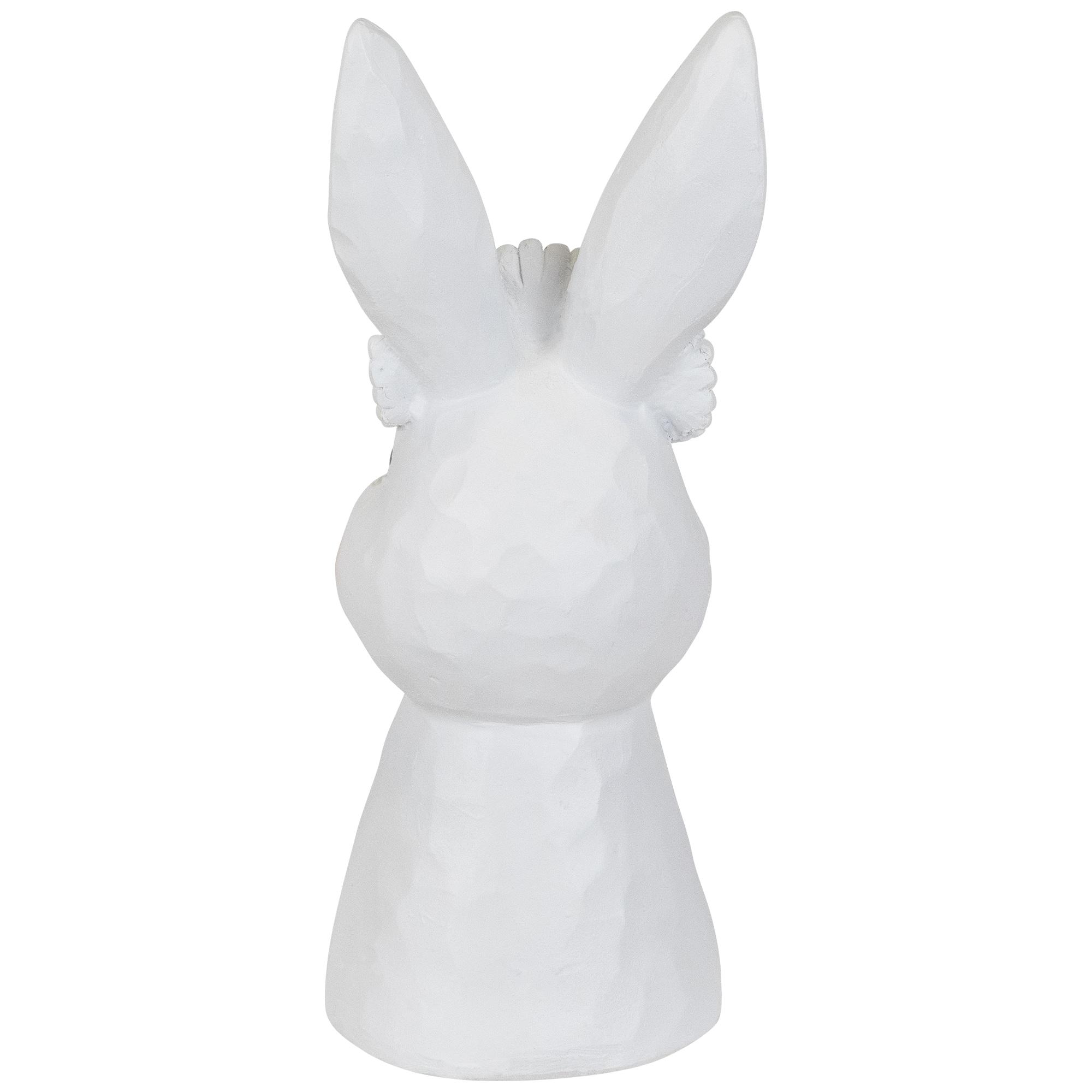 9&#x22; White Easter Bunny Bust with Daisy Flower Crown