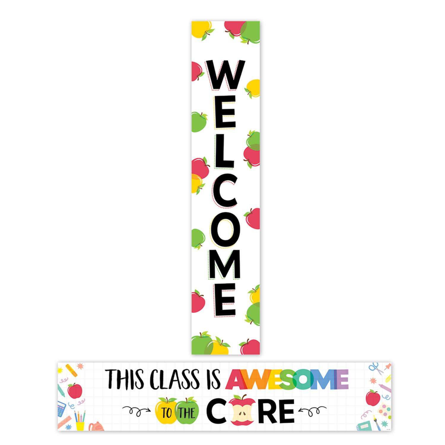 Creative Teaching Press® Apple Time Two-Sided Welcome Banner, 8" x 39", Pack of 2