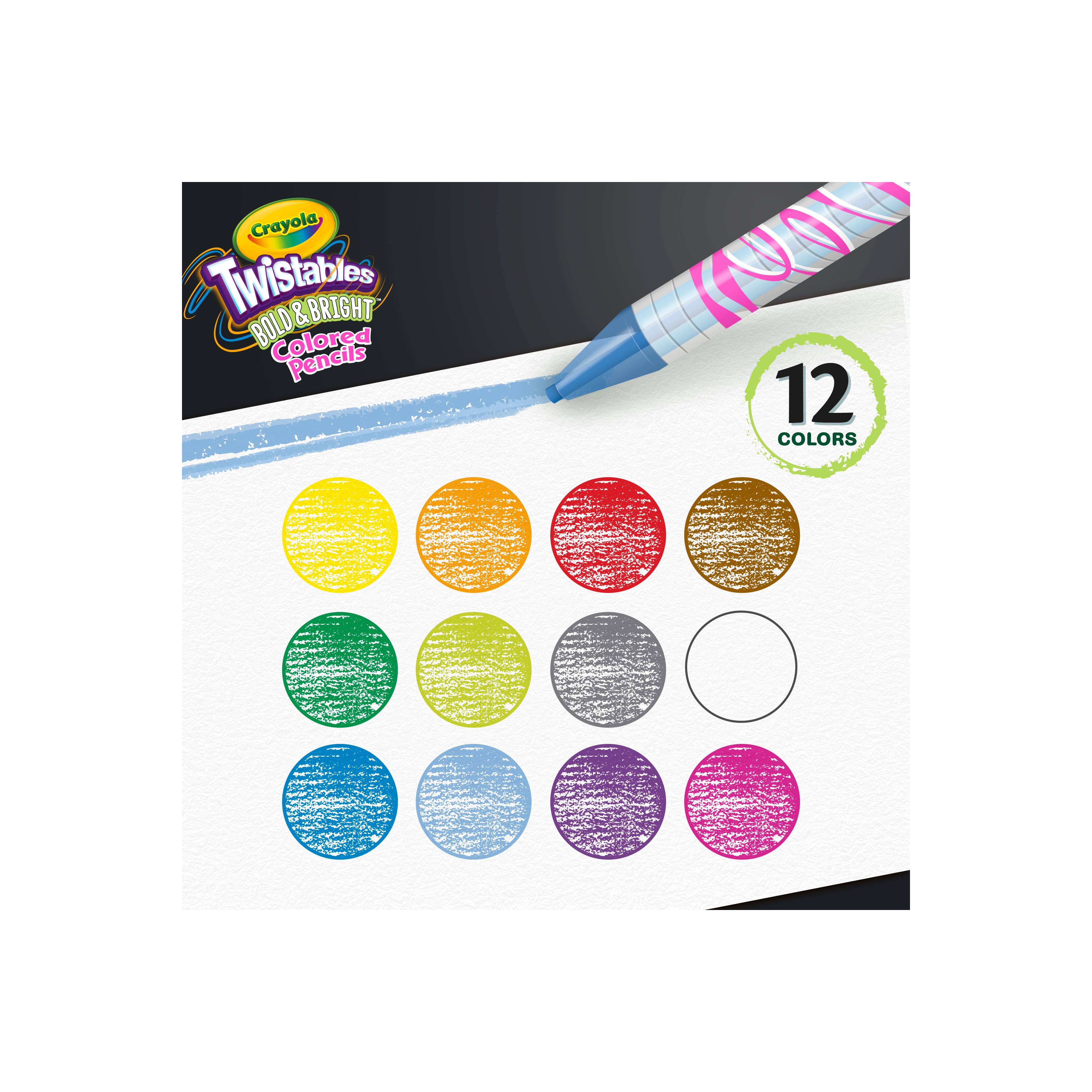 Crayola&#xAE; Twistables&#x2122; Bold &#x26; Bright Colored Pencils, 12ct.