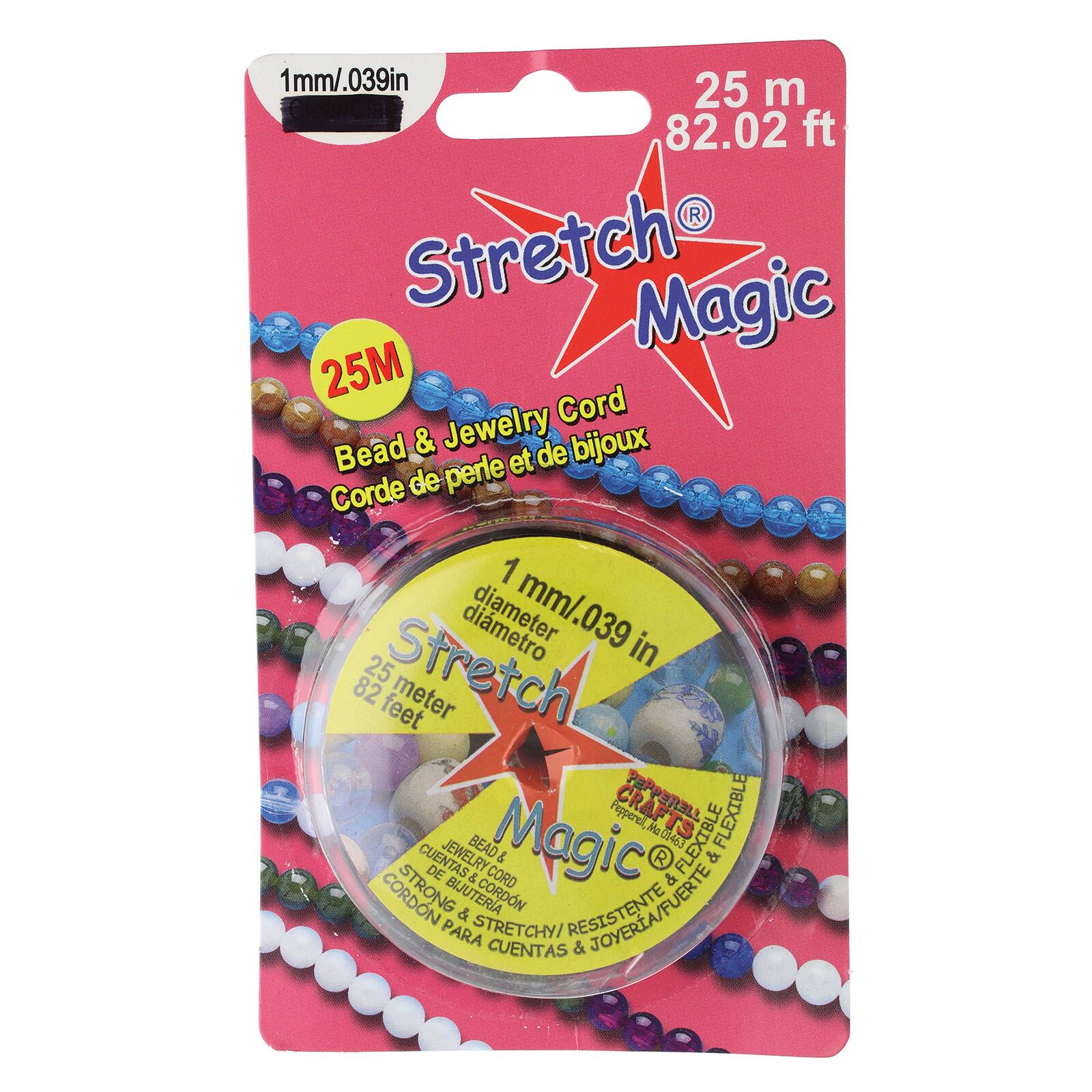Stretch Magic® 1mm Black Bead & Jewelry Cord, 25m