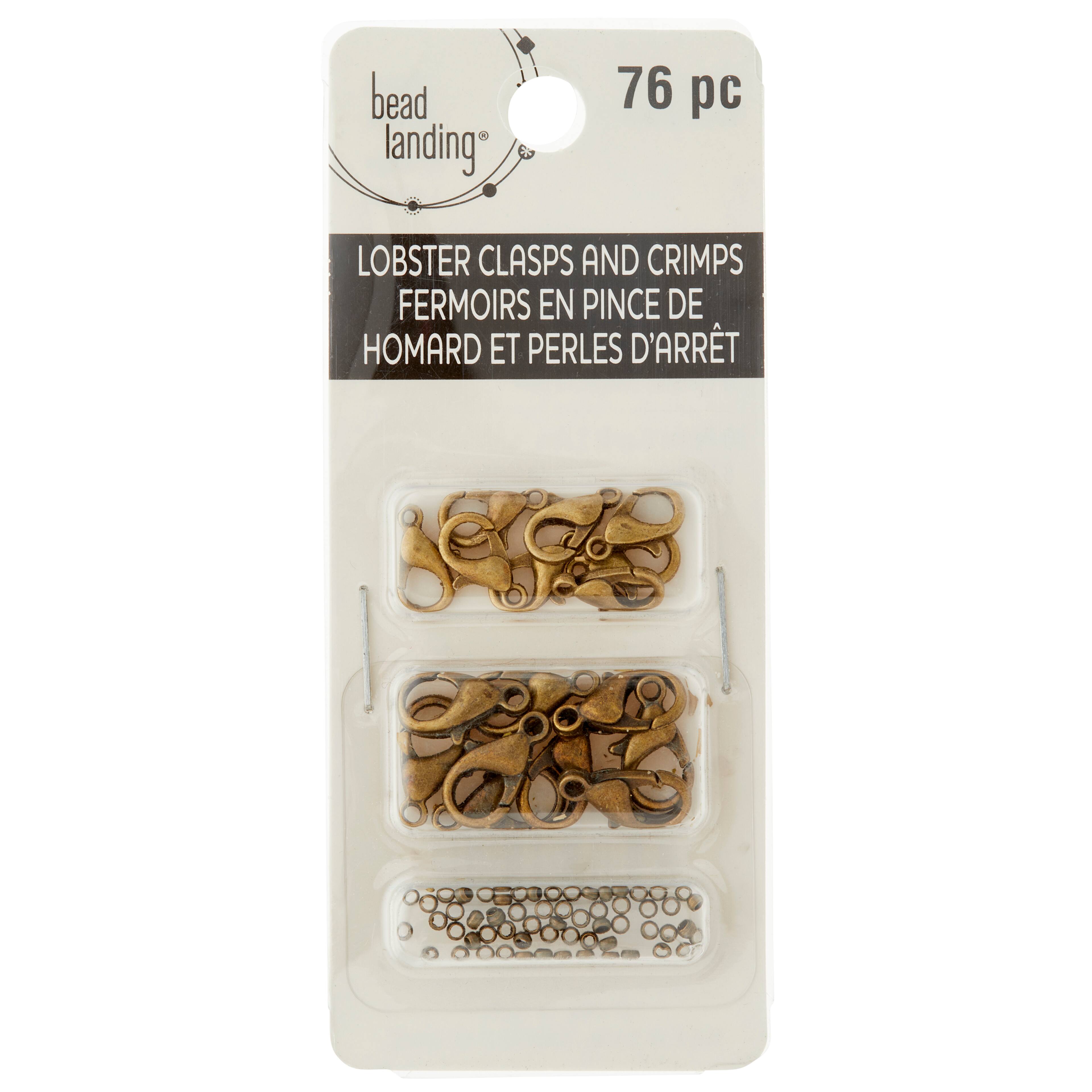 12 Packs: 76 ct. (912 total) Lobster Clasps and Crimps by Bead Landing™