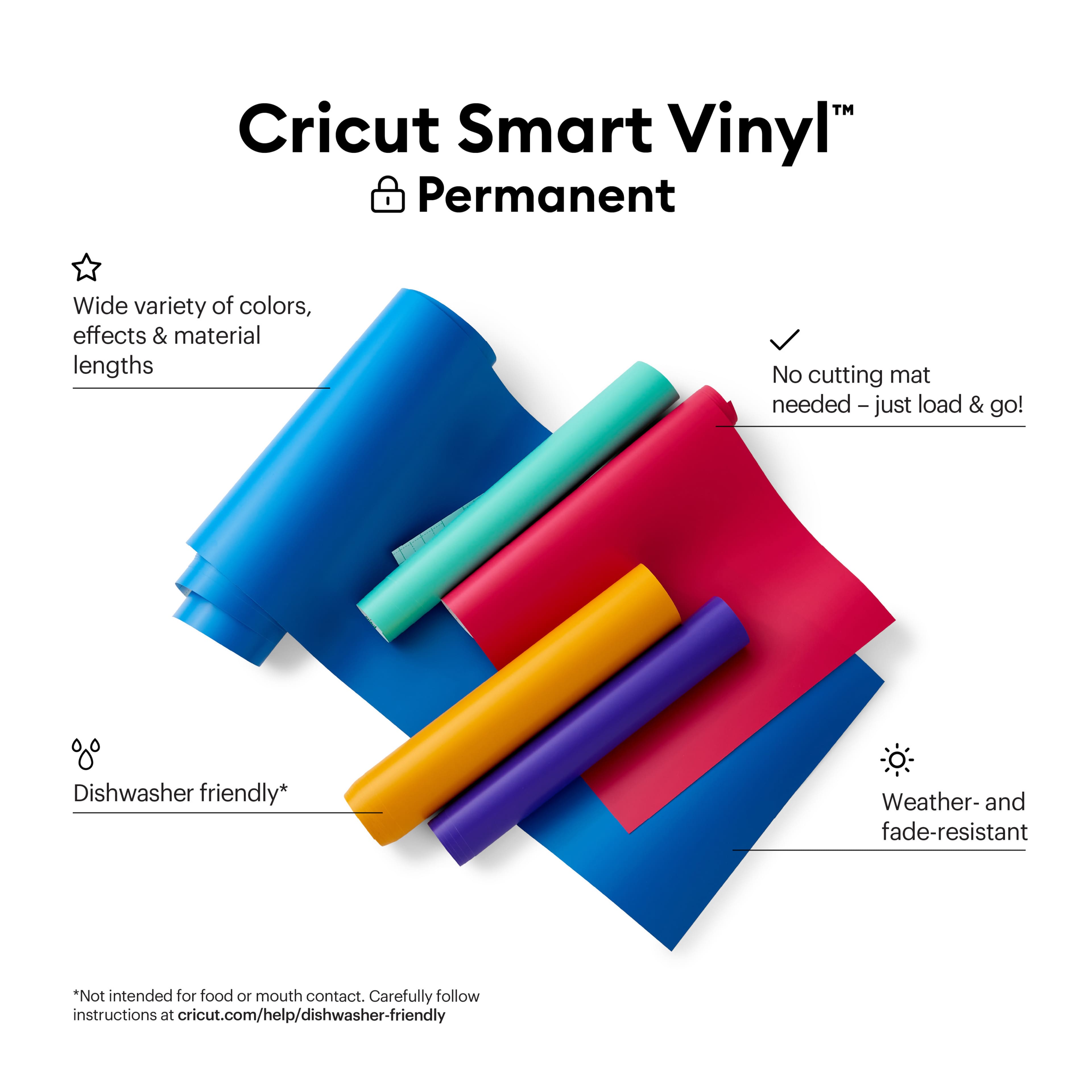 6 Pack: Cricut&#xAE; Permanent Smart Vinyl&#x2122;