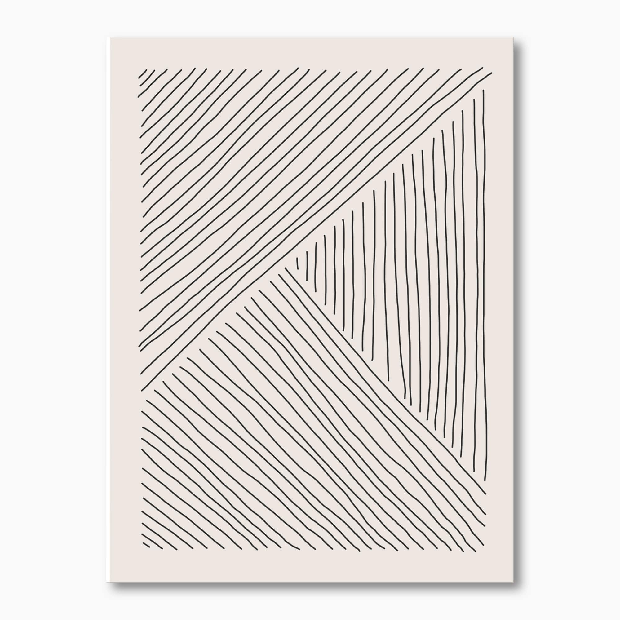 Designart - Minimal Geometric Lines II - Modern Canvas Wall Art Print
