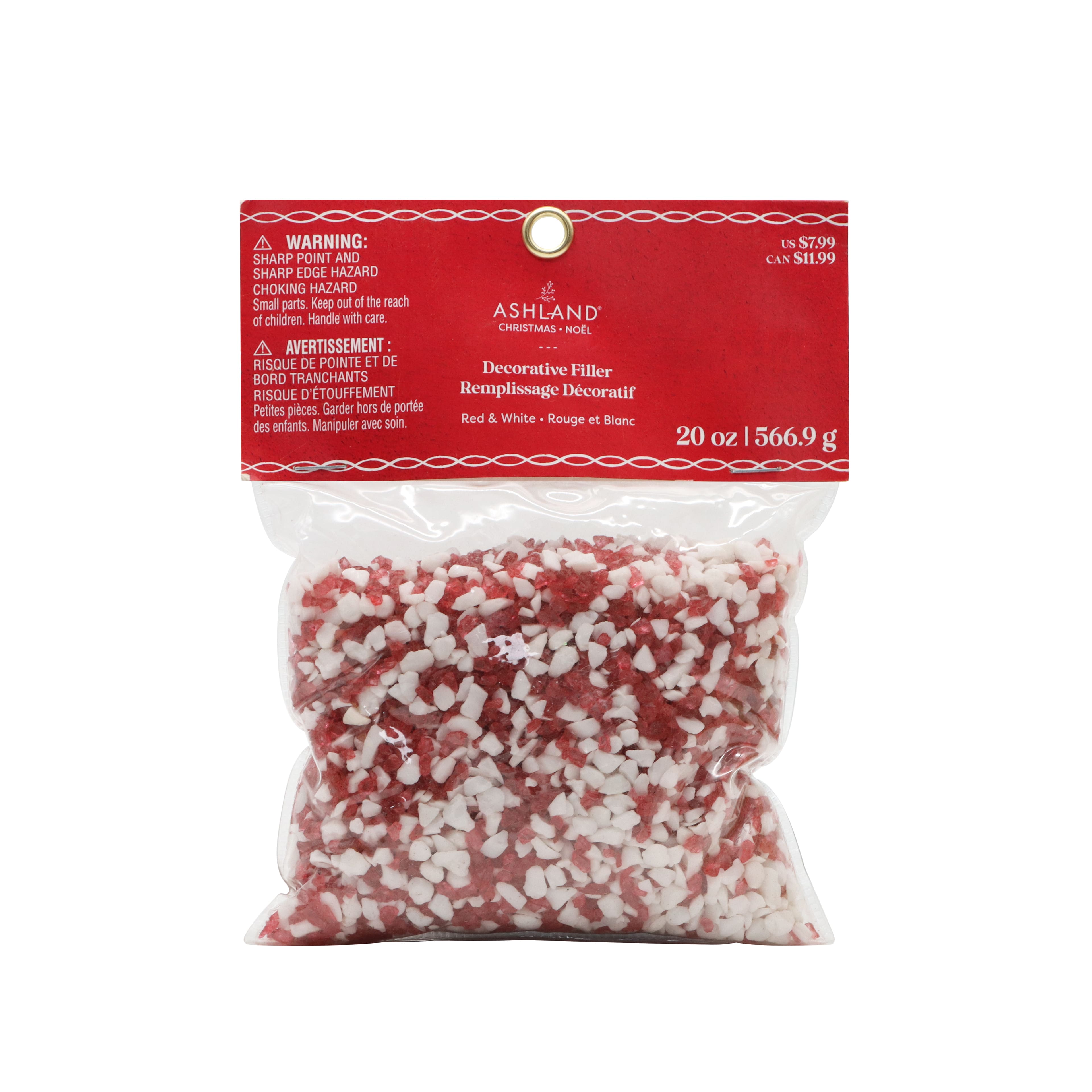 20oz. Red &#x26; White Crushed Glass Decorative Filler by Ashland&#xAE;