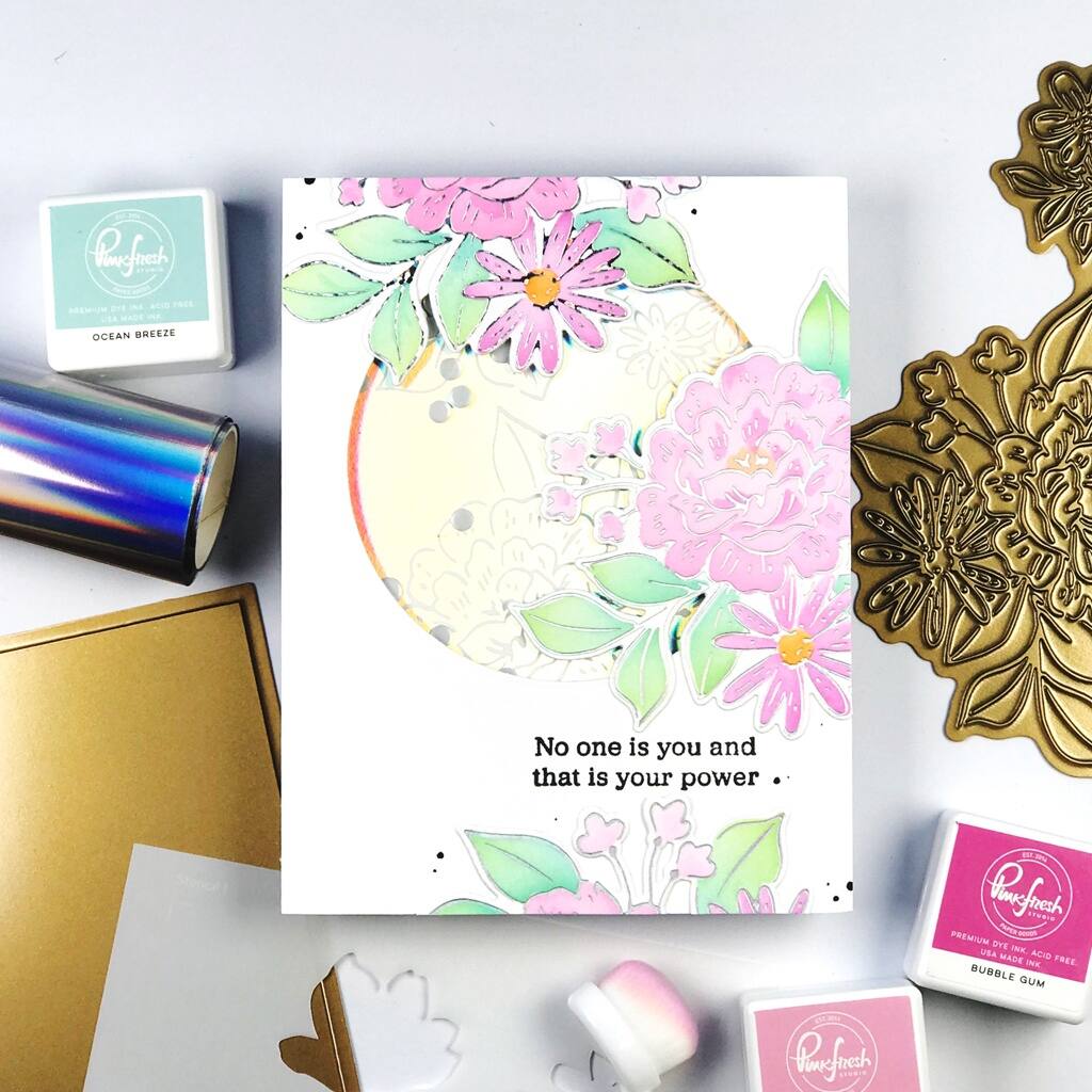 Pinkfresh Studio Dreamy Florals Hot Foil Plate