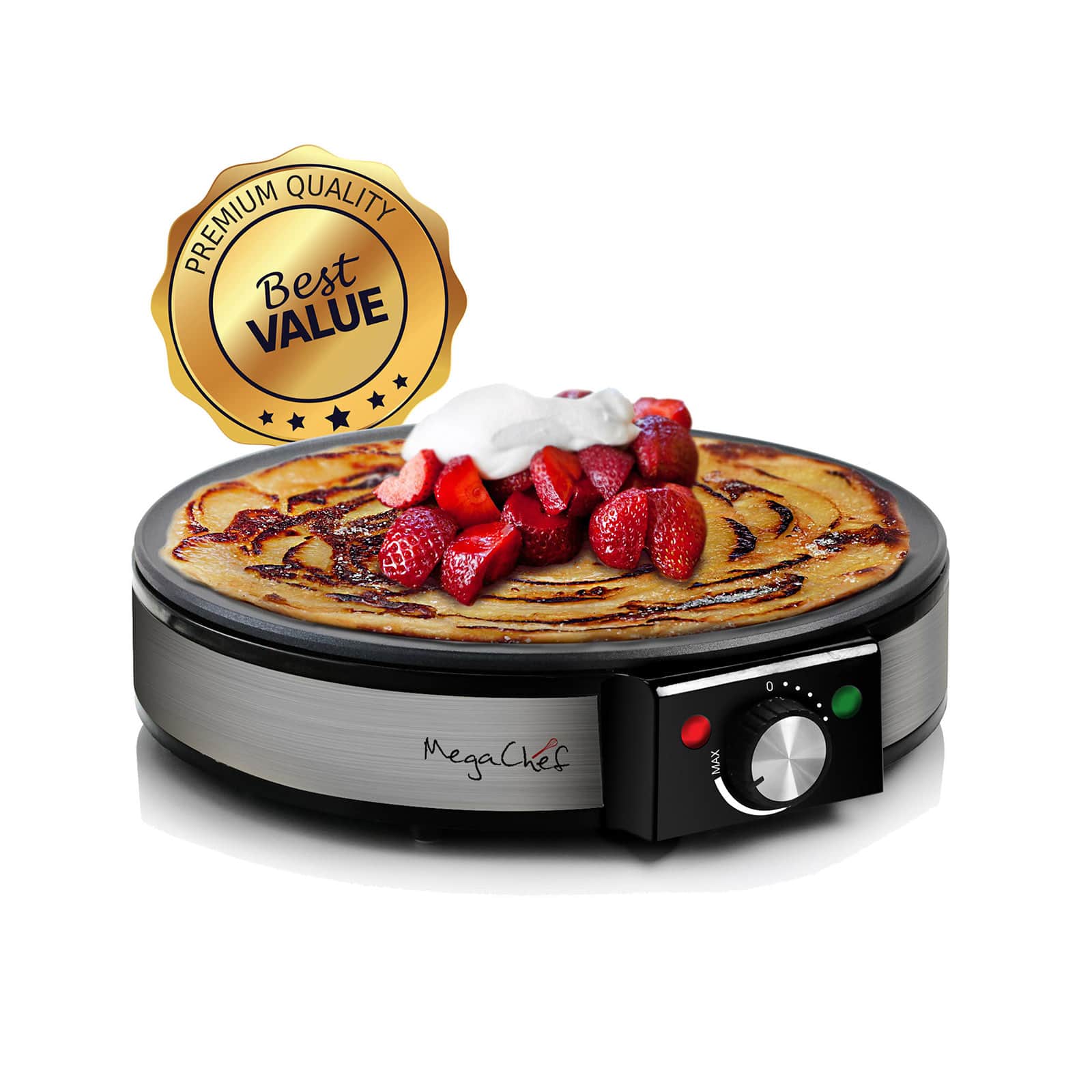 MegaChef Nonstick Crepe and Pancake Maker Breakfast Griddle