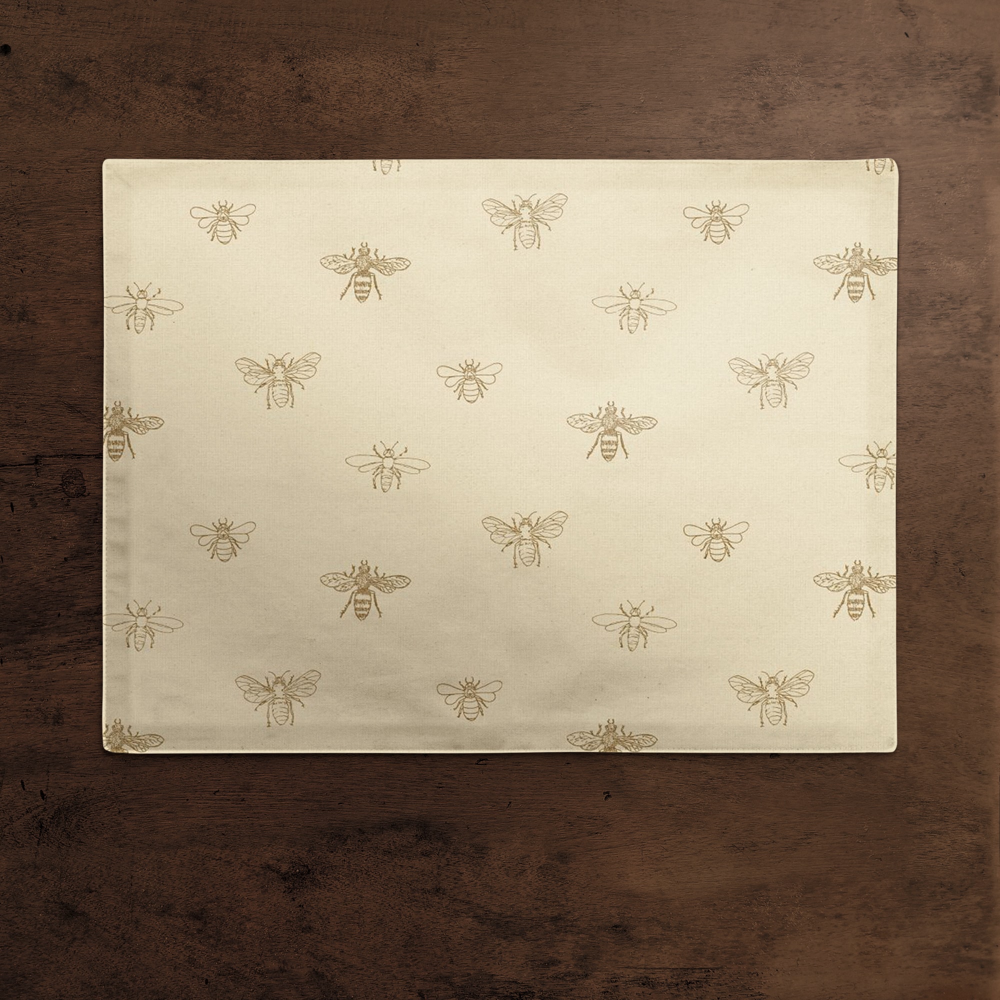 Delicate Bee Pattern Cotton Twill Placemat