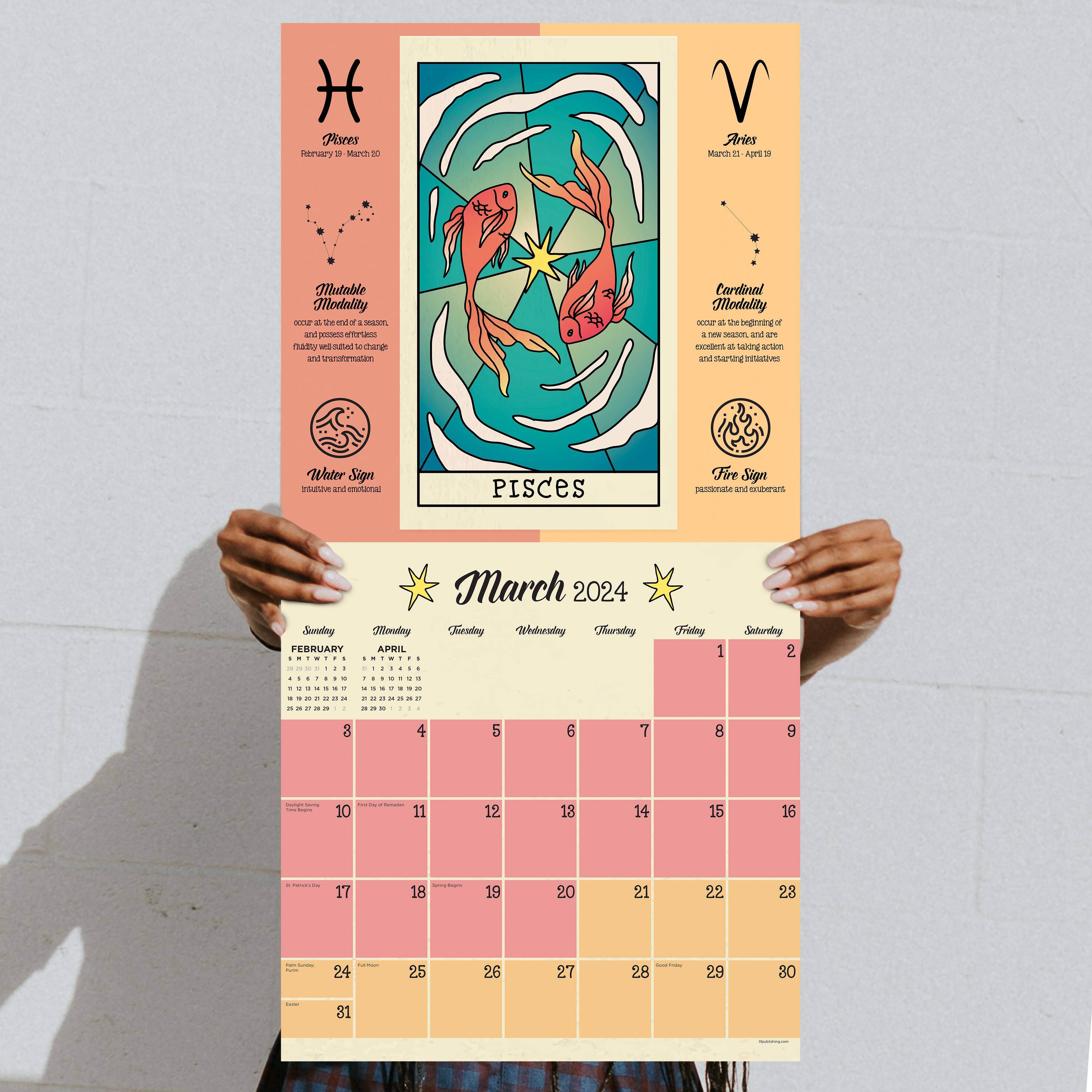 TF Publishing 2024 Year of Astrology Wall Calendar
