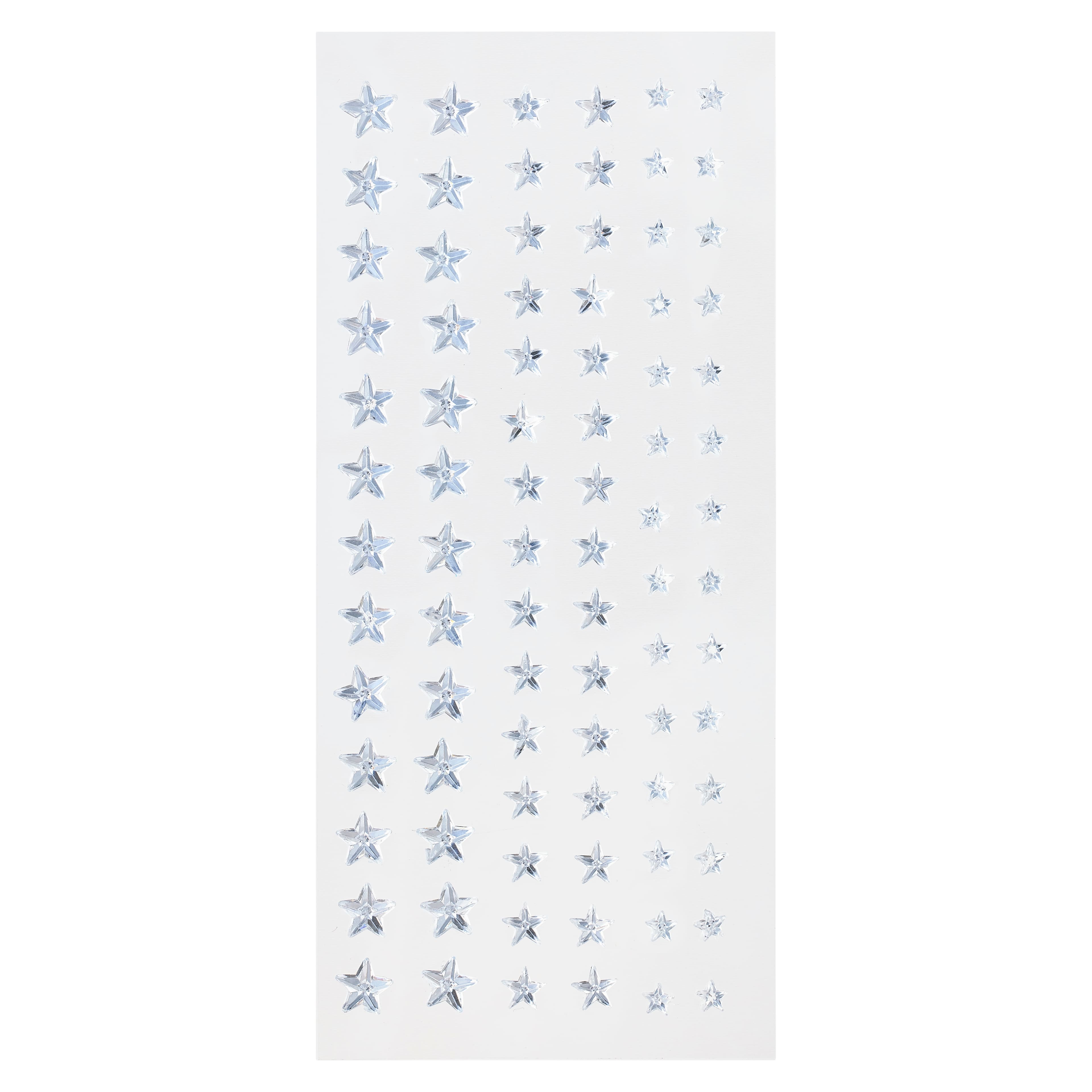 12 Packs: 84 ct. (1,008 total) Clear Star Rhinestone Stickers by Recollections™