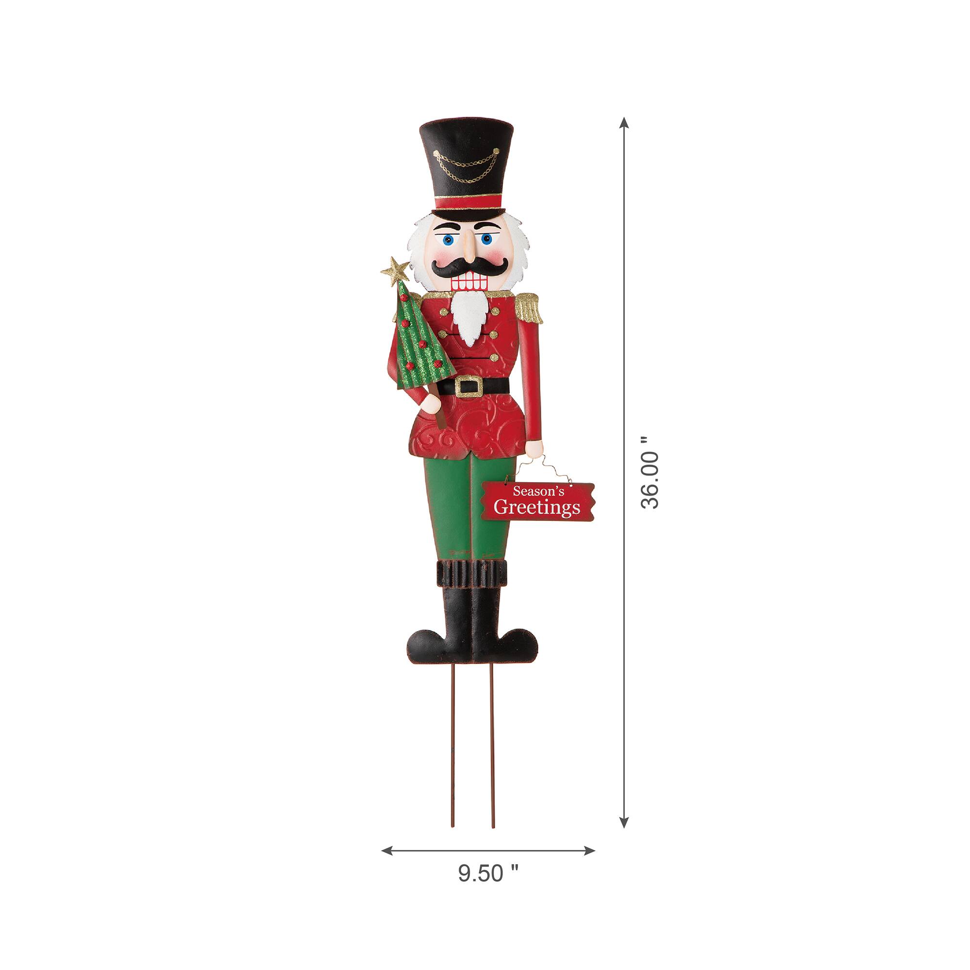 Glitzhome® 3ft. Metal Nutcracker Yard Stake