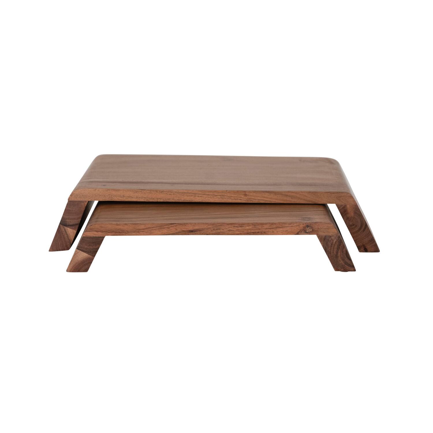 Hello Honey&#xAE; Natural Acacia Wood Nesting Pedestals Set