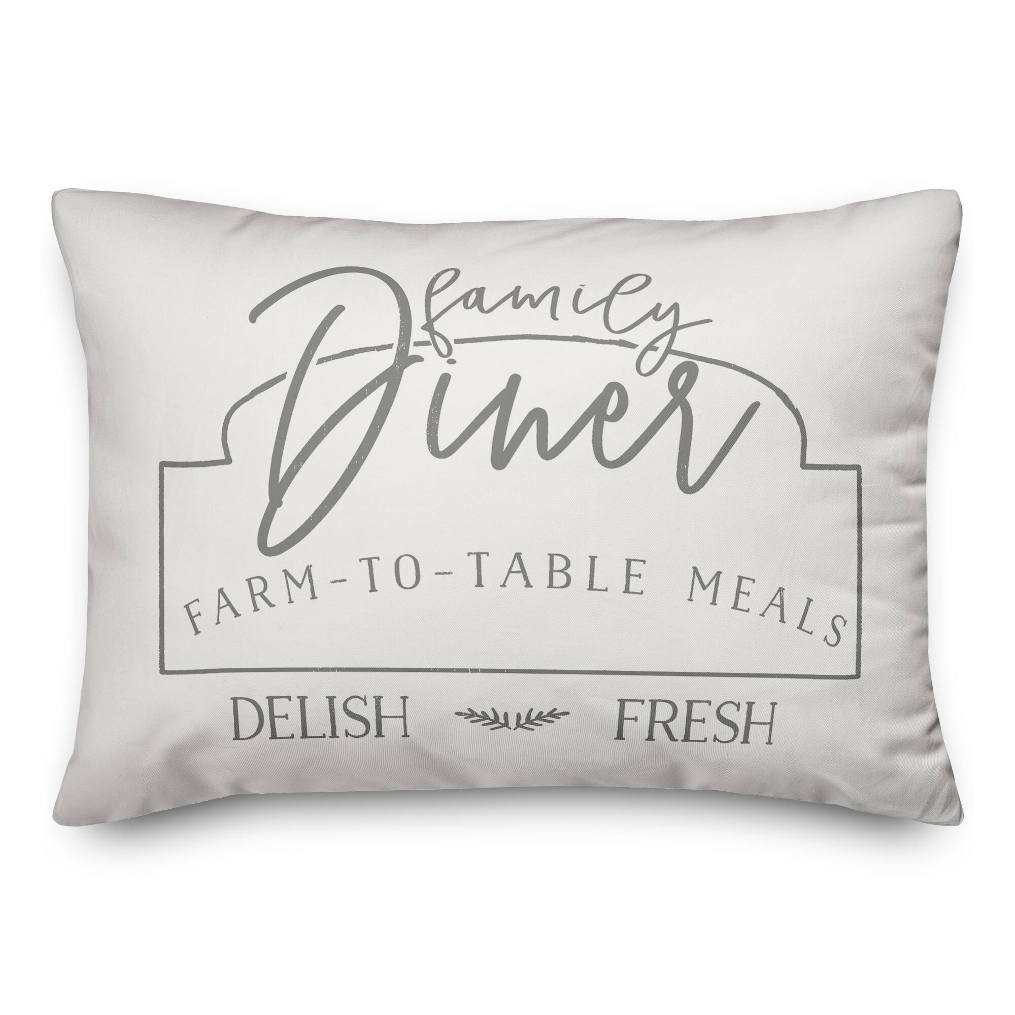 Family Diner 20&#x22; x 14&#x22; Throw Pillow