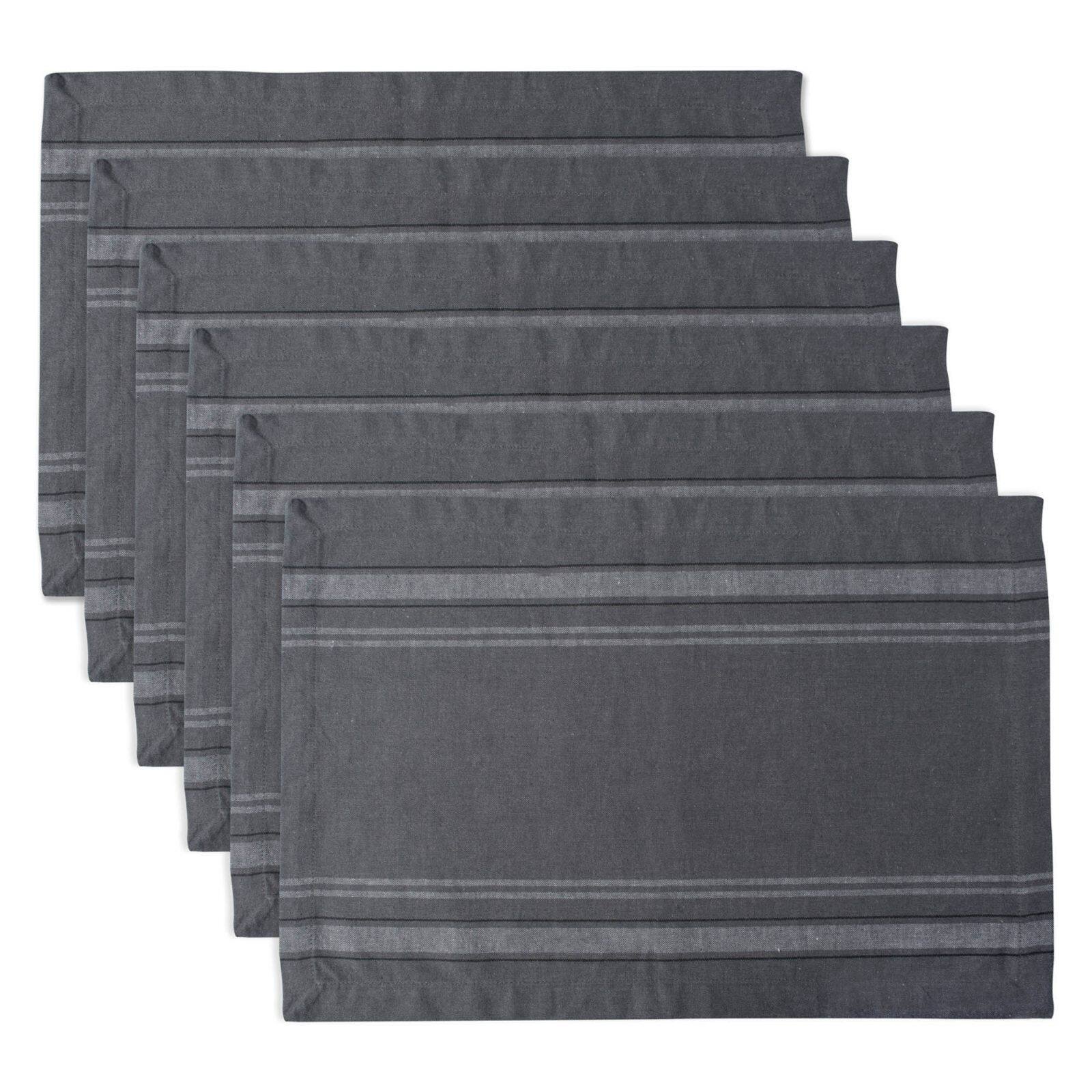 DII® French Stripe Placemats, 6ct.