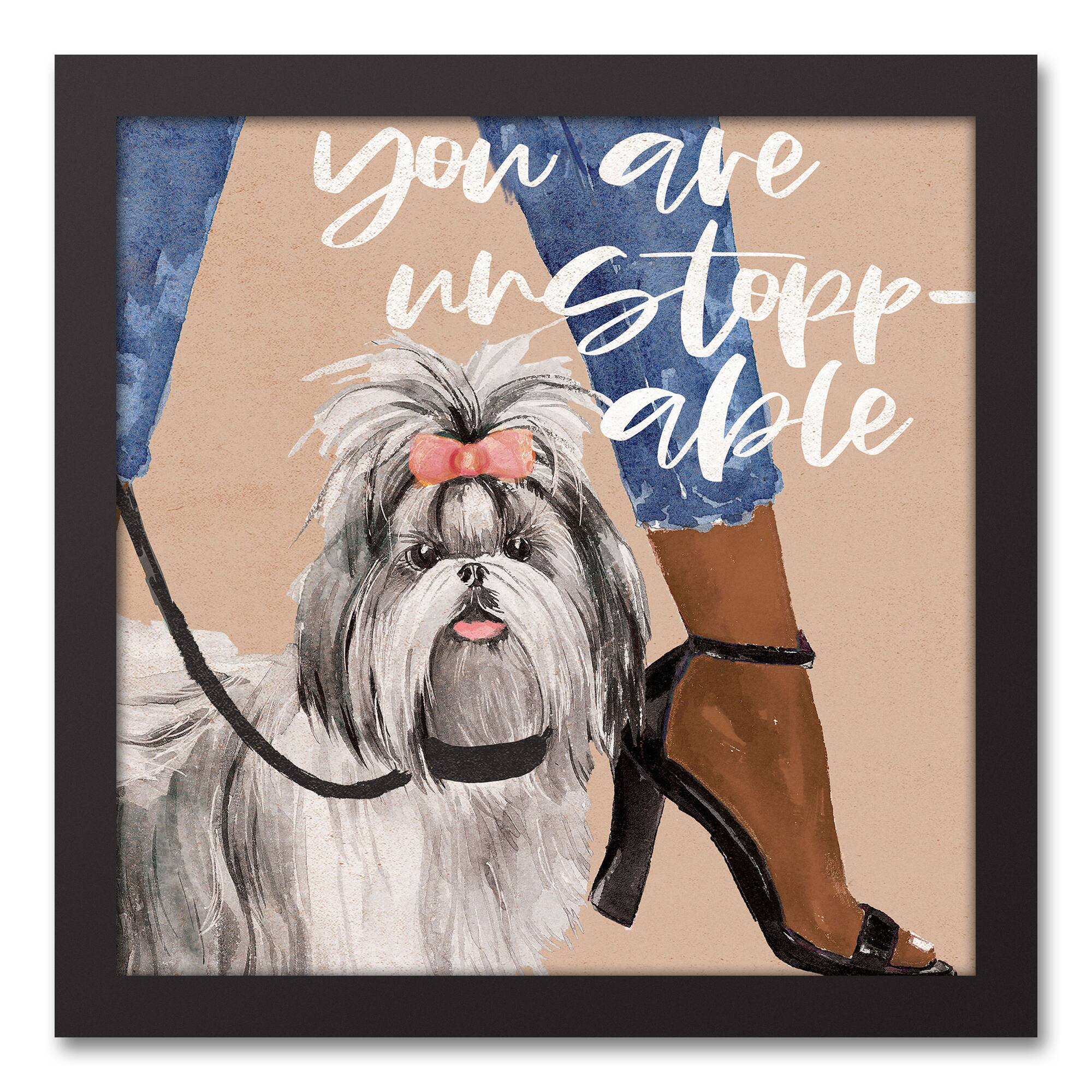 You are Un-stoppable 12" x 12" Black Framed Canvas