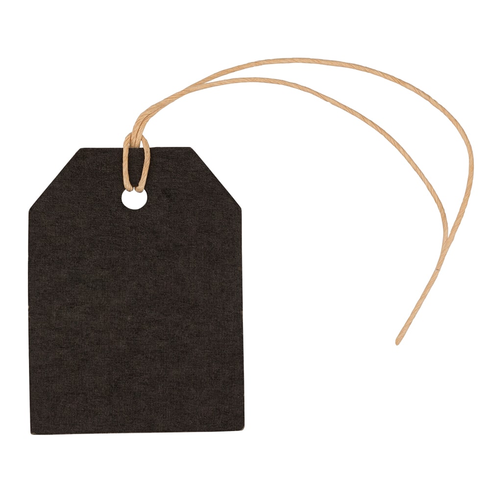 JAM Paper Black Recycled Kraft Premium Gift Tags with Twine String