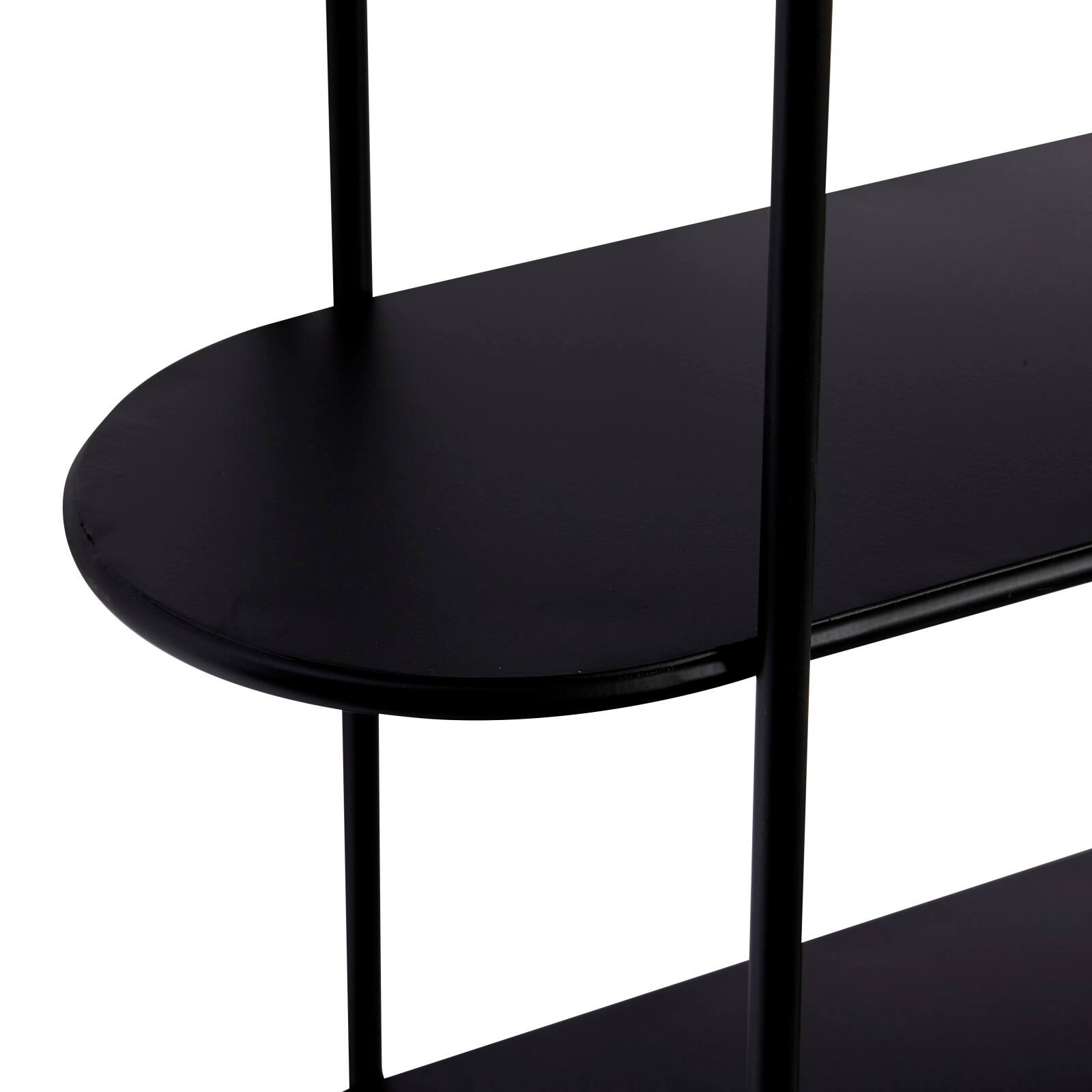 Black Iron Modern Wall Shelves, 28" x 28" x 8"