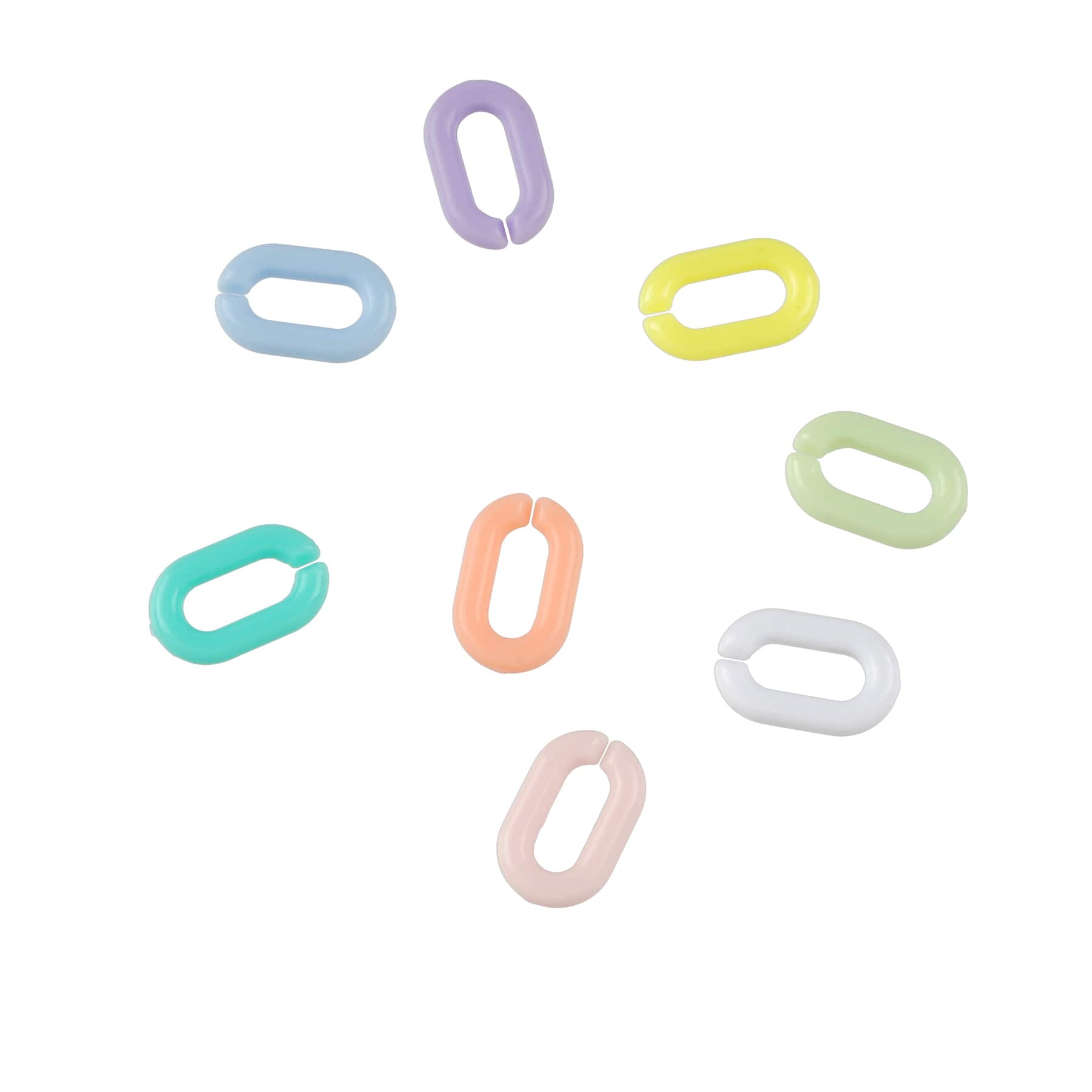 12 Packs: 400 ct. (4,800 total) Pastel Plastic Chain Links by Creatology™