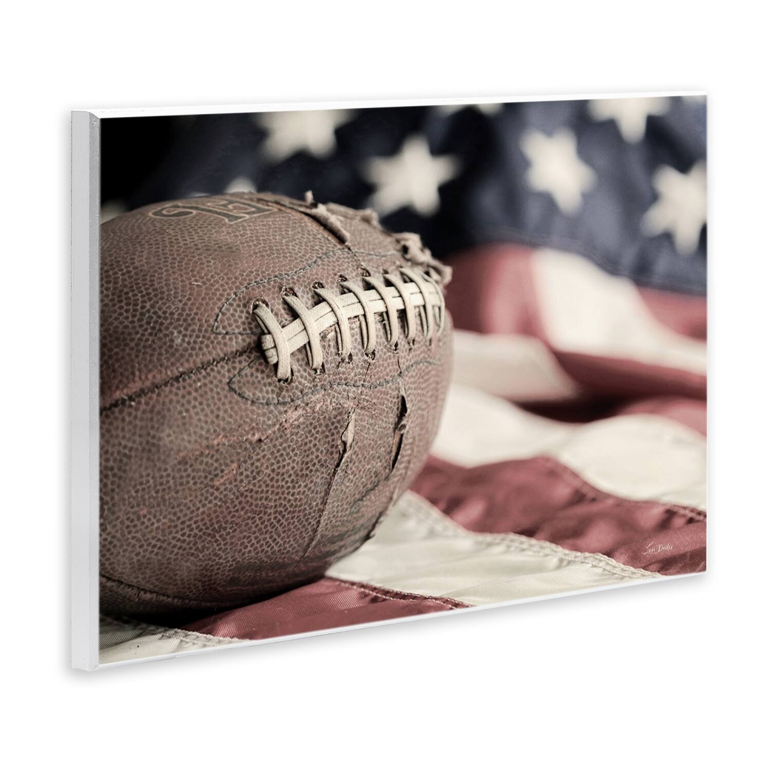 Stupell Industries Football & American Flag Wall Plaque Art