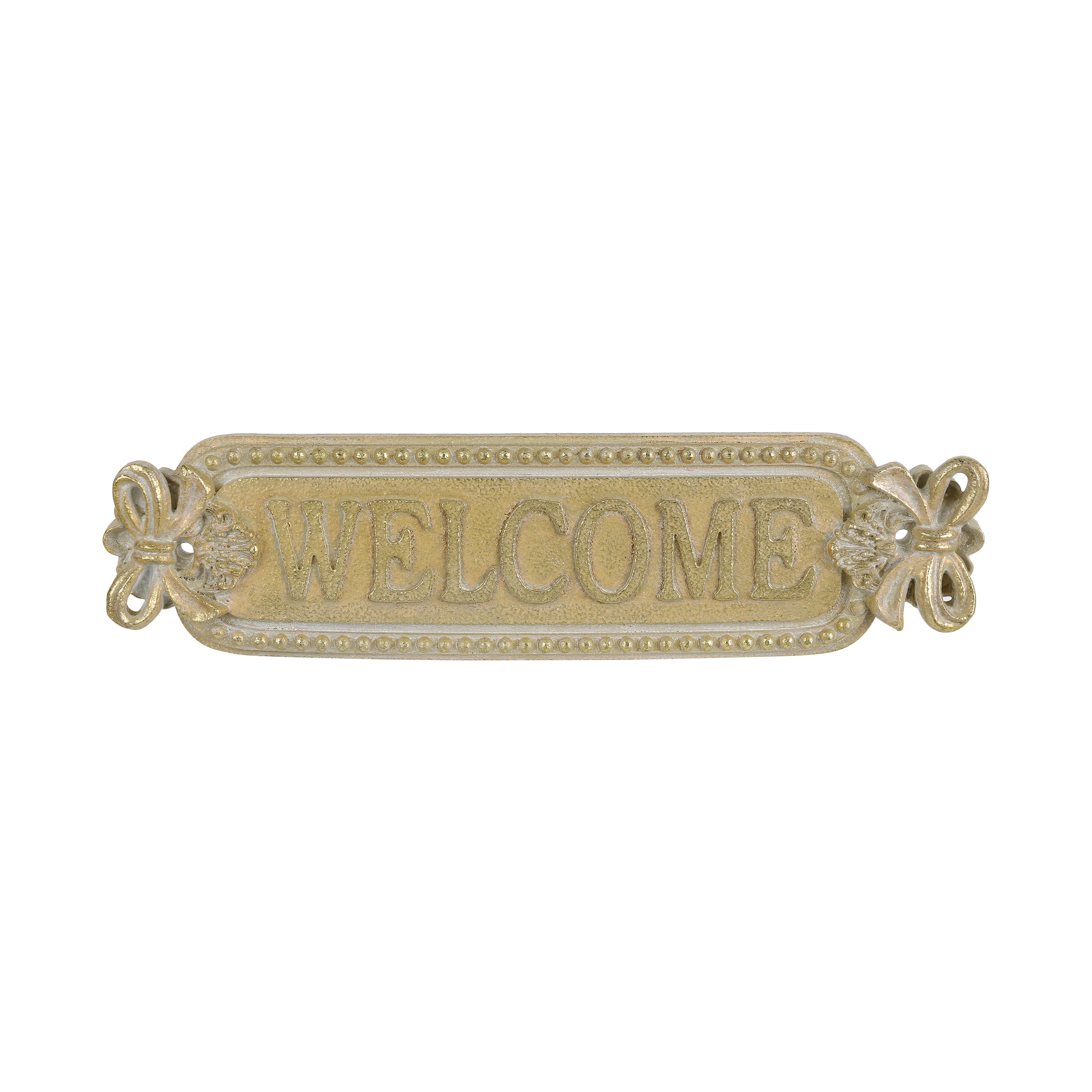 10&#x22; x 3&#x22; Gold Welcome Wall D&#xE9;cor by Ashland&#xAE;