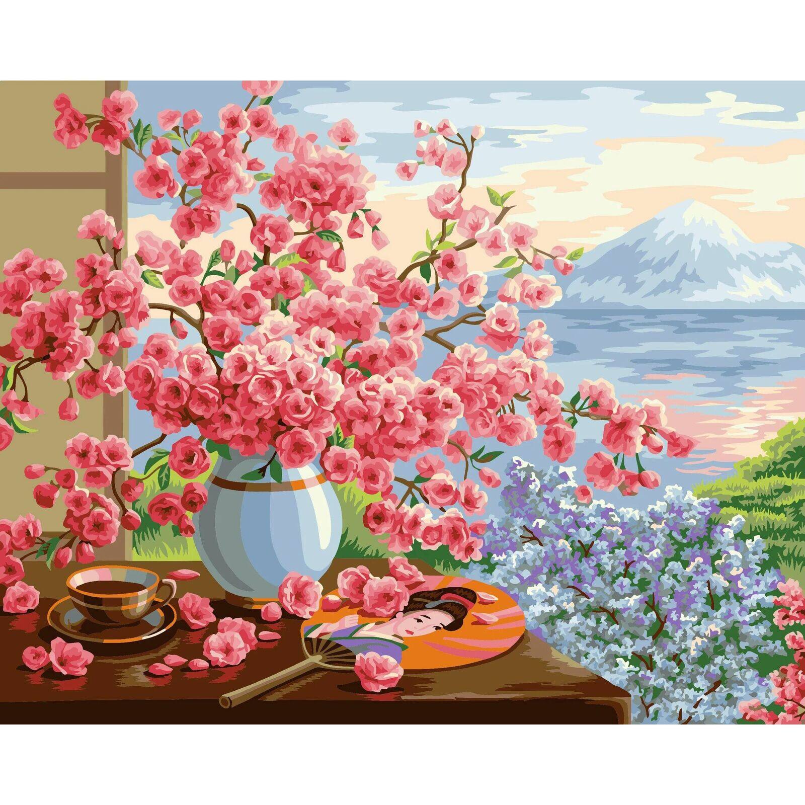 Crafting Spark Sakura Bouquet Painting by Numbers Kit