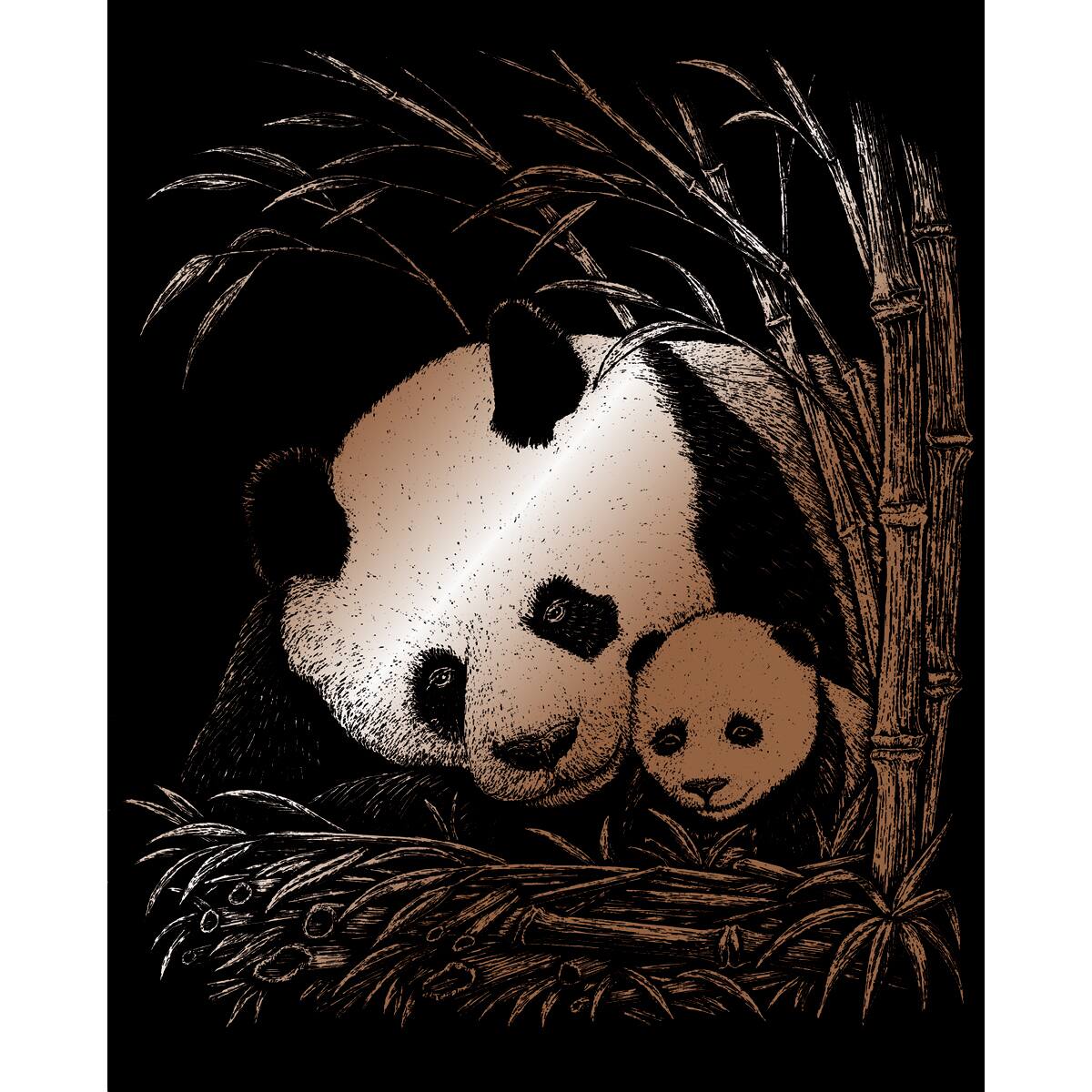 Royal &#x26; Langnickel&#xAE; Panda &#x26; Baby Copper Foil Engraving Art Kit