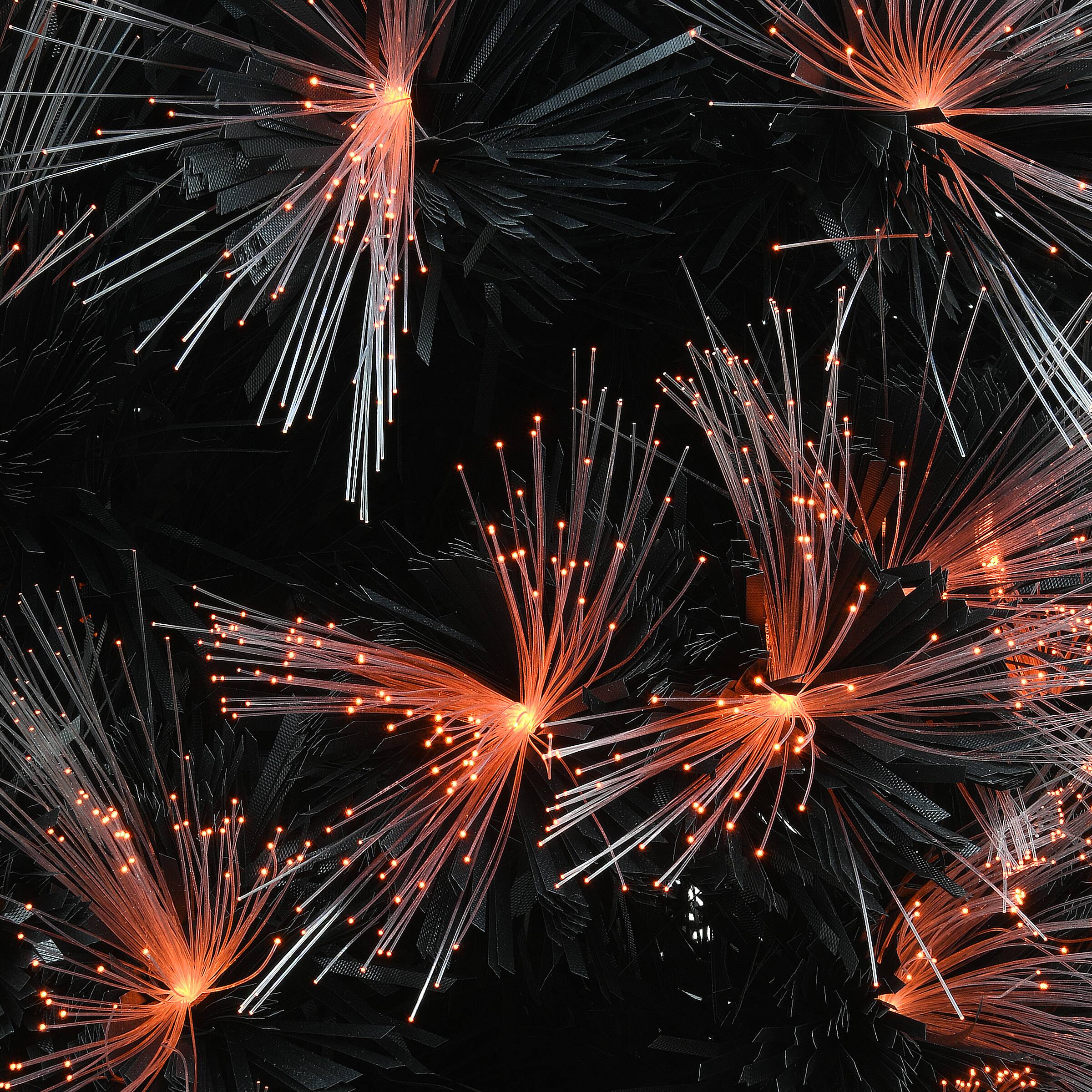 2ft. Fiber Optic Candy Corn Color Lights Black Artificial Halloween Tree