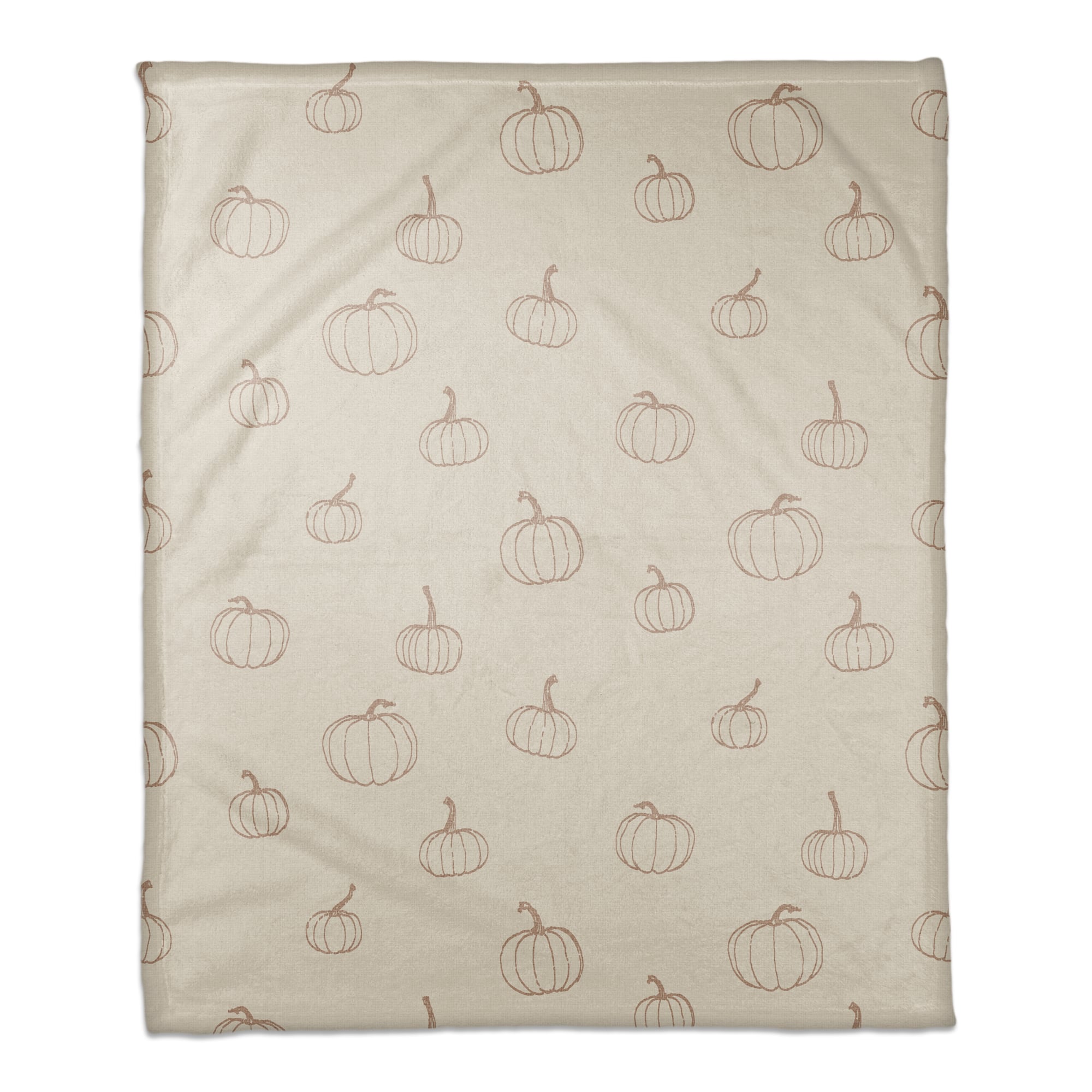 Dusty Rose Mini Pumpkin Patterned Coral Fleece Blanket
