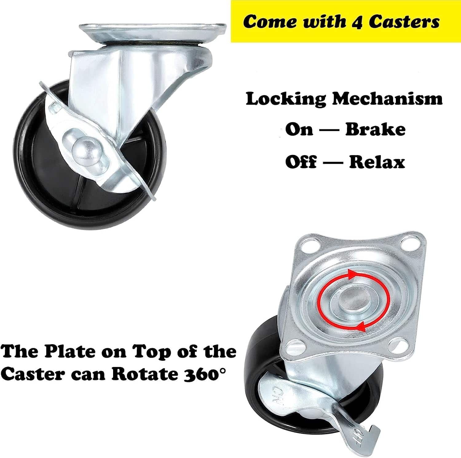 NEX™ Brown Industrial Pipe Metal Table Legs with Casters, 4ct.