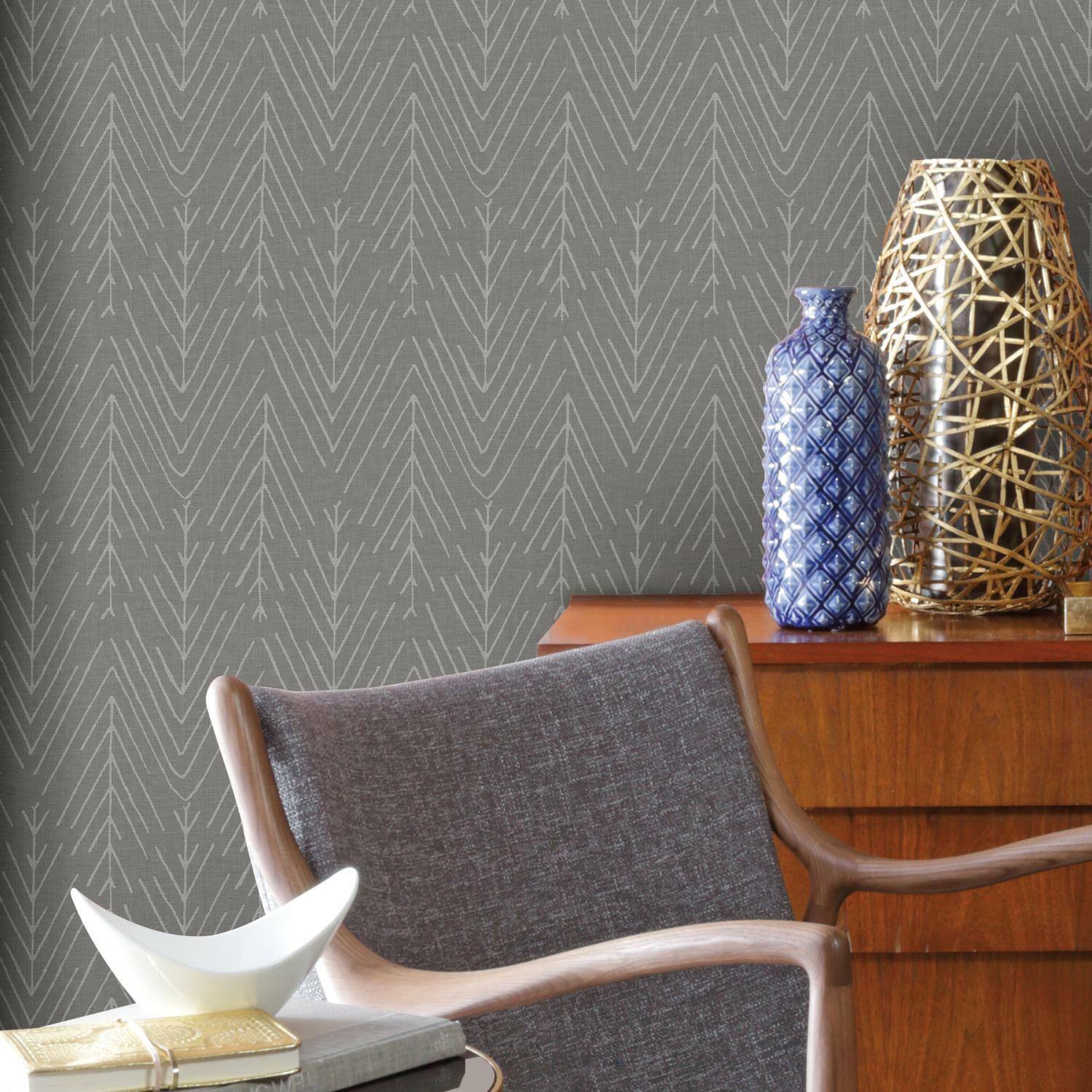 Herringbone Wood Boards Peel and Stick Wallpaper  Kalotaranis AE