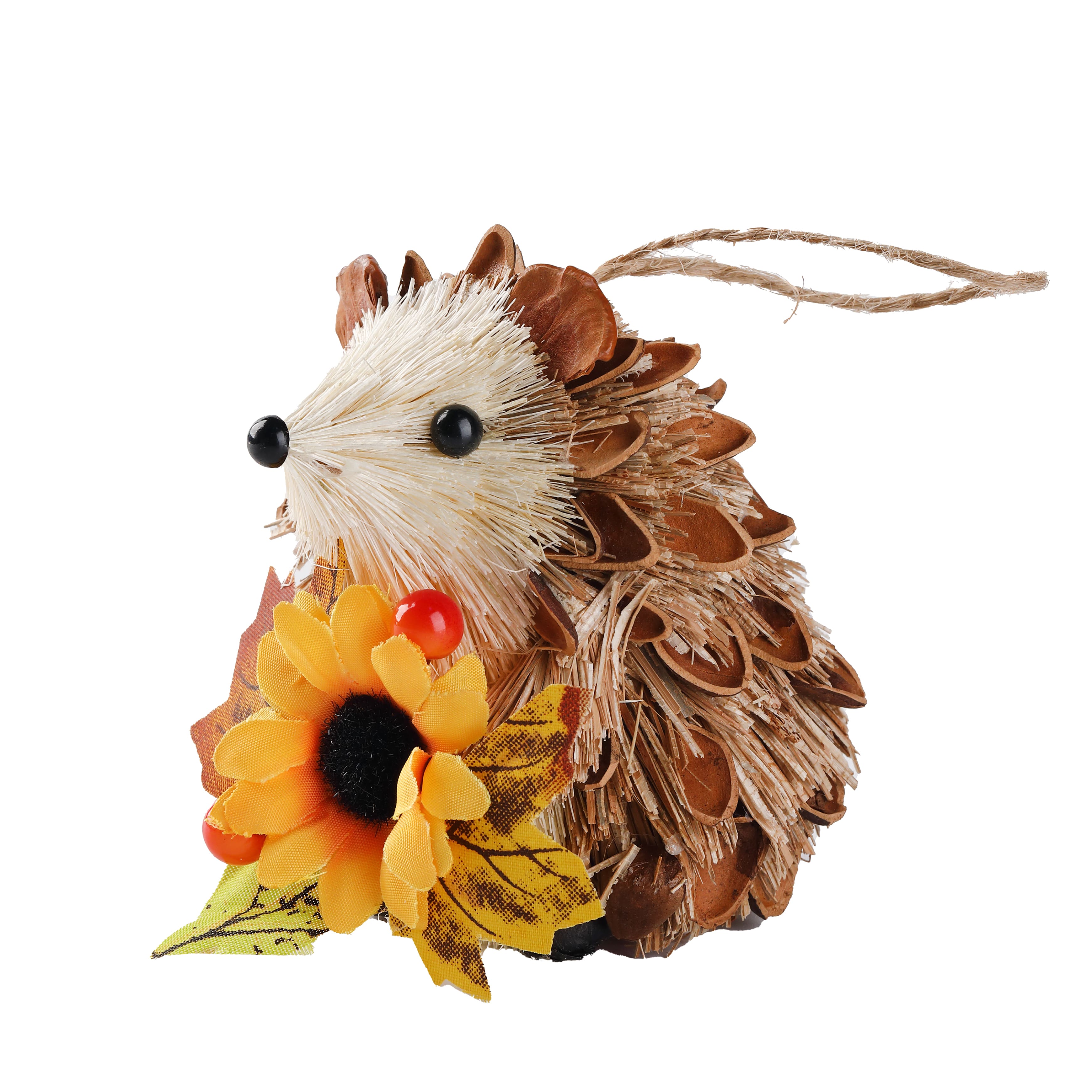 5&#x22; Hedgehog with Sunflower Decorative Natural Ornament by Ashland&#xAE;