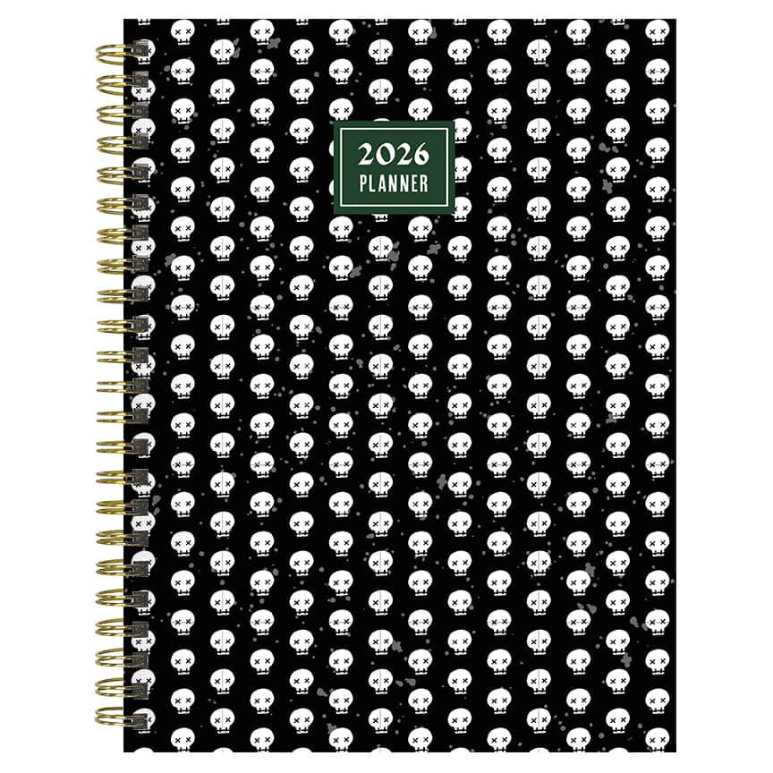 2026 Skulls &#x26; Spells Medium Weekly Monthly Planner
