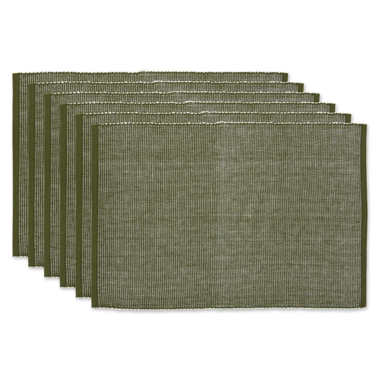 DII&#xAE; 2-Tone Ribbed Placemats, 6ct.