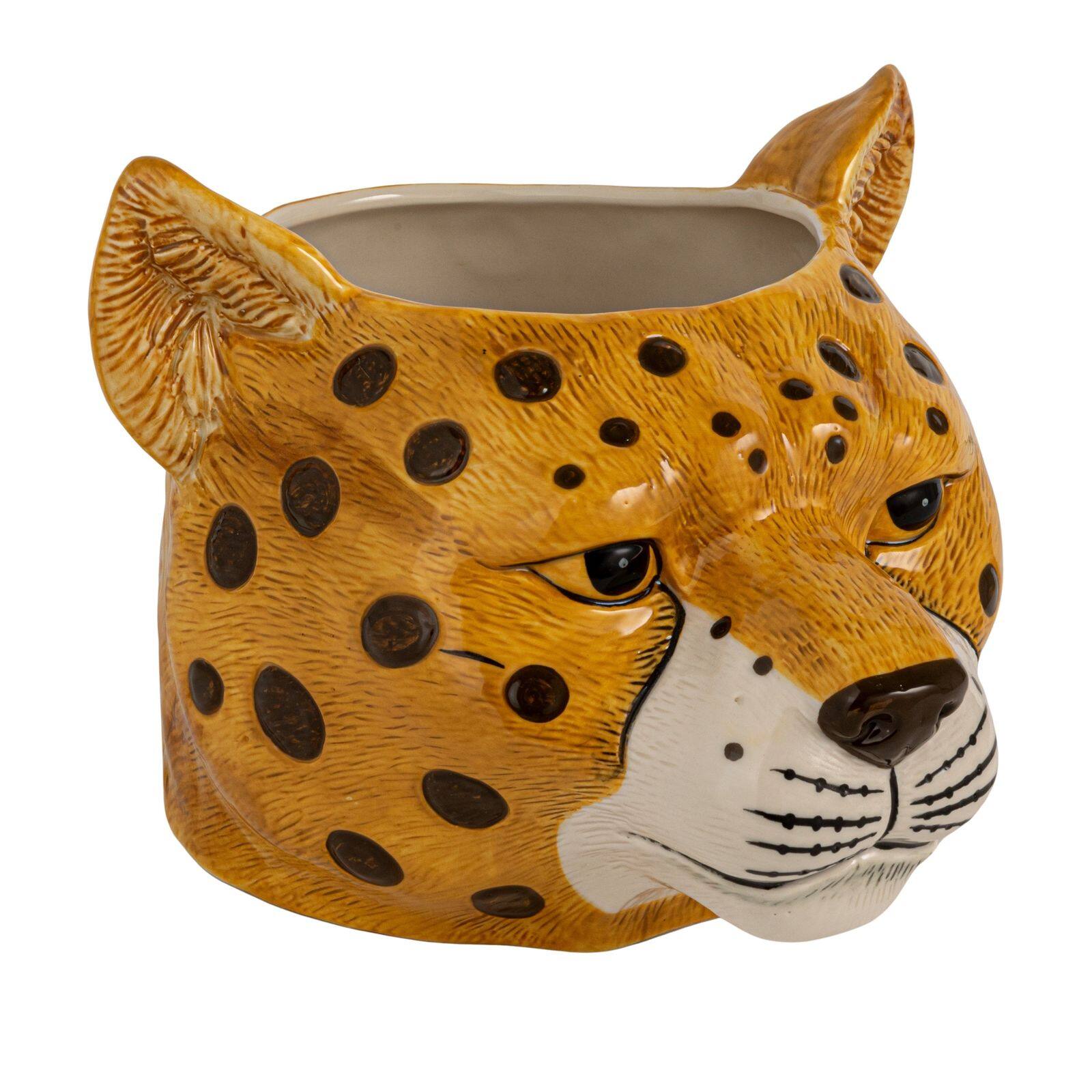 Hello Honey® 5" Ceramic Cheetah Head Planter