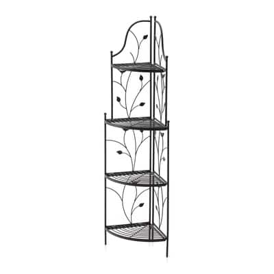 Glitzhome® 4ft. Metal 4-Tiered Corner Shelf Stand | Michaels