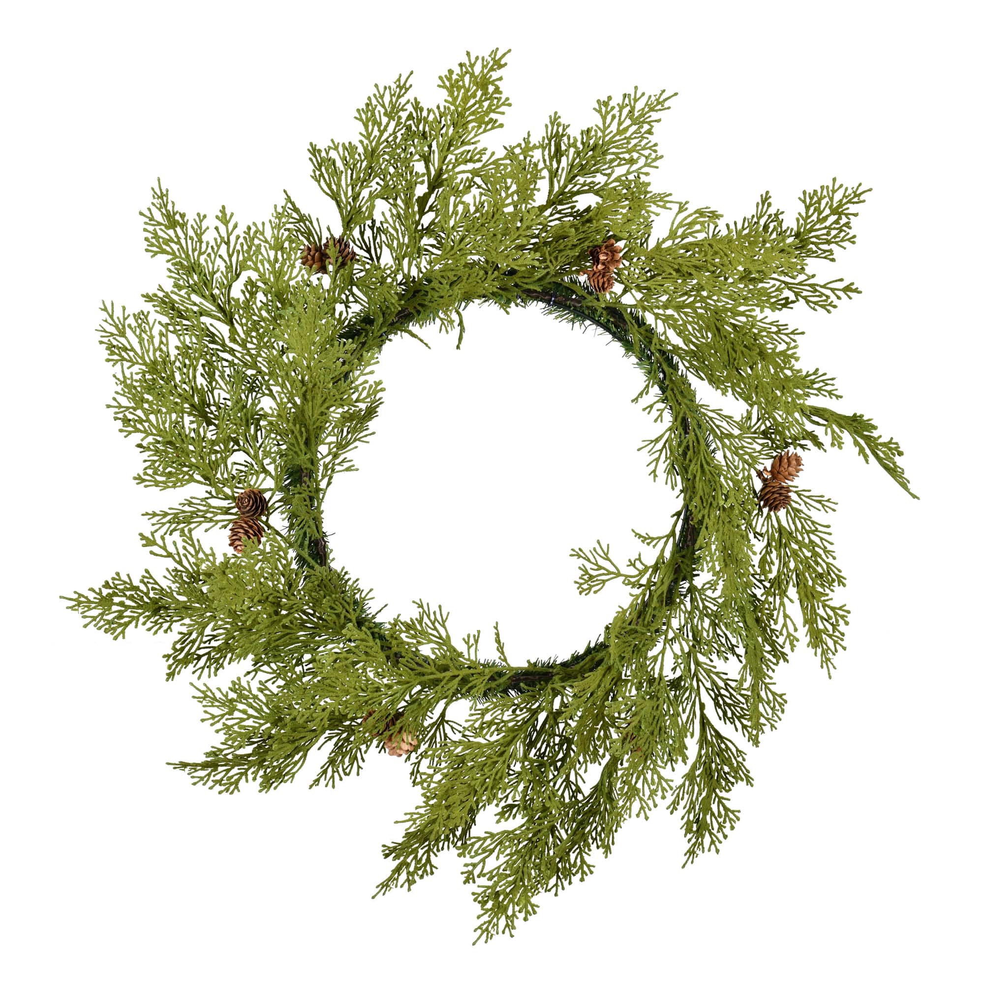 24" Cedar Pinecone Wreath