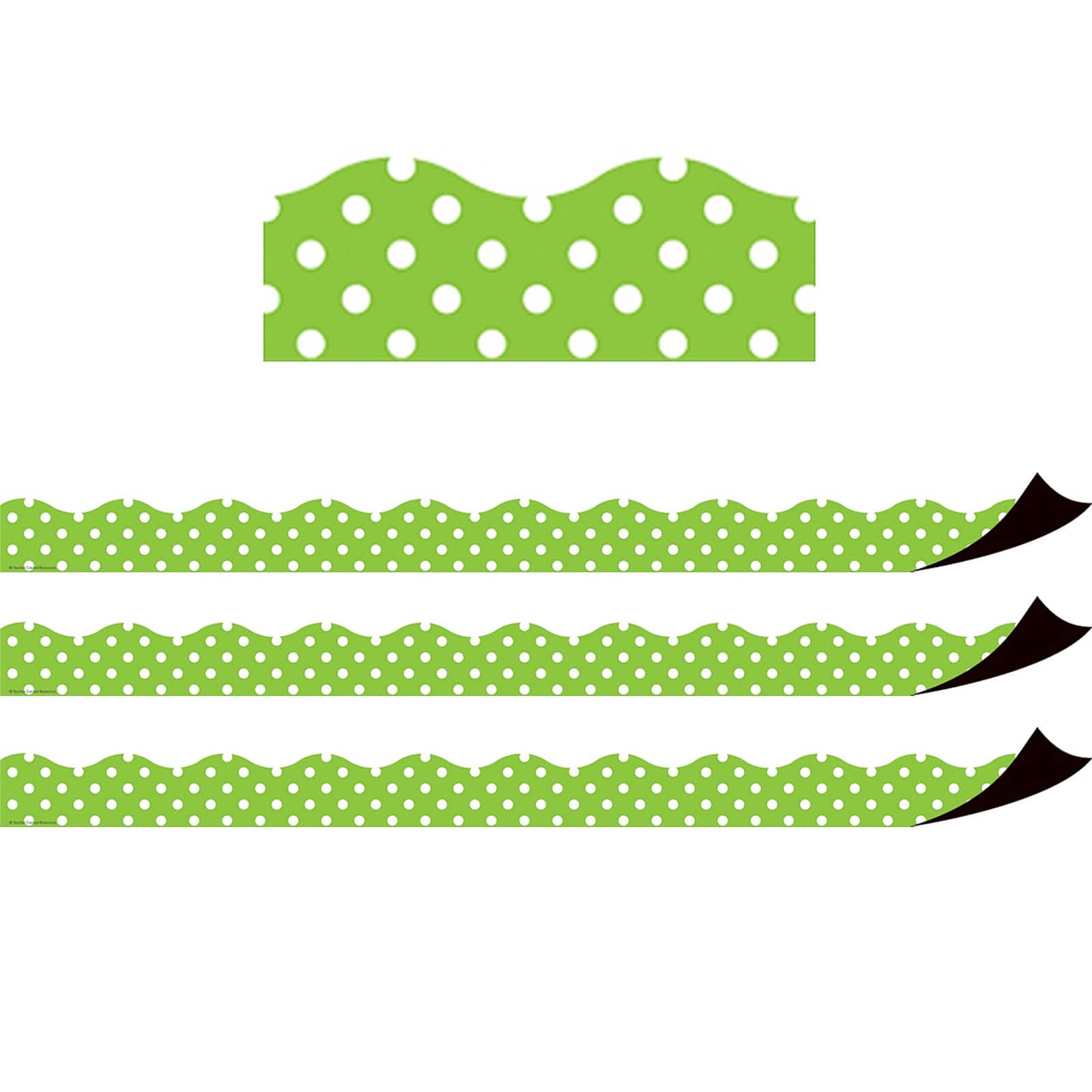 Teacher Created Resources&#xAE; Lime Polka Dots Magnetic Borders, 72ft.