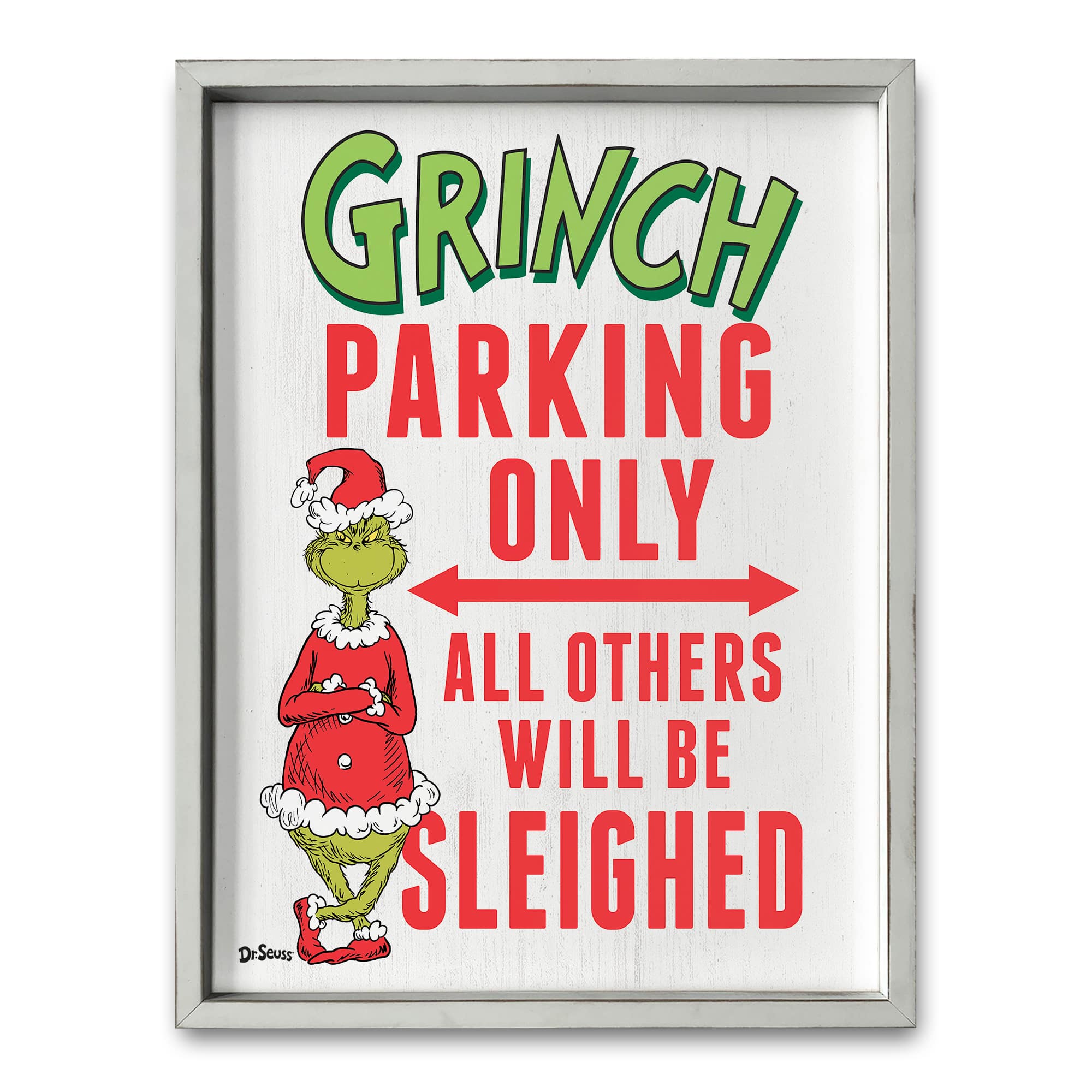 24" The Grinch Parking Only Framed Print