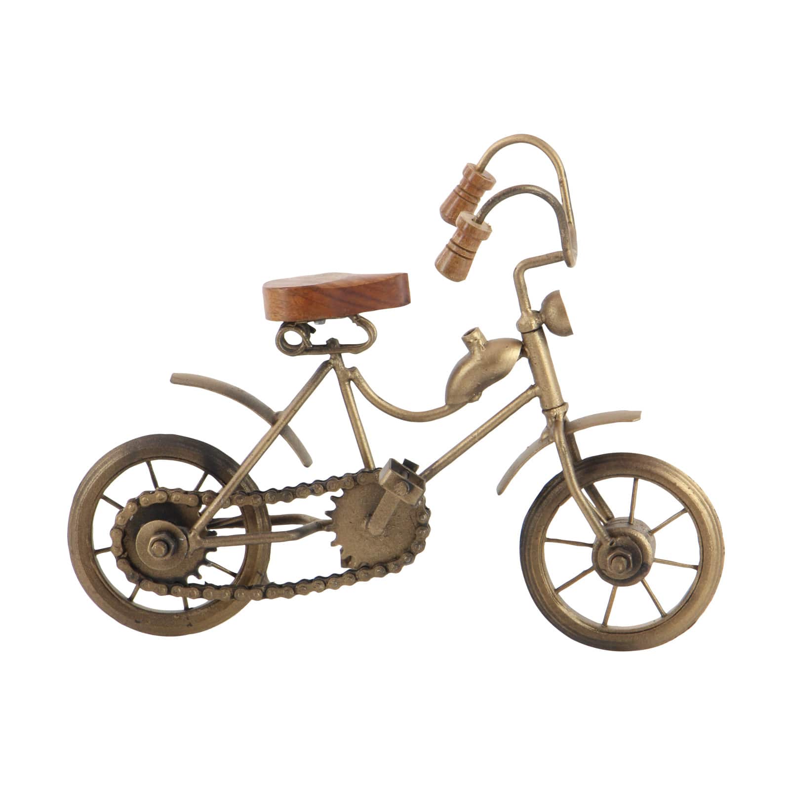 11" Bronze Metal Vintage Bicycle Sculptures, 2ct.