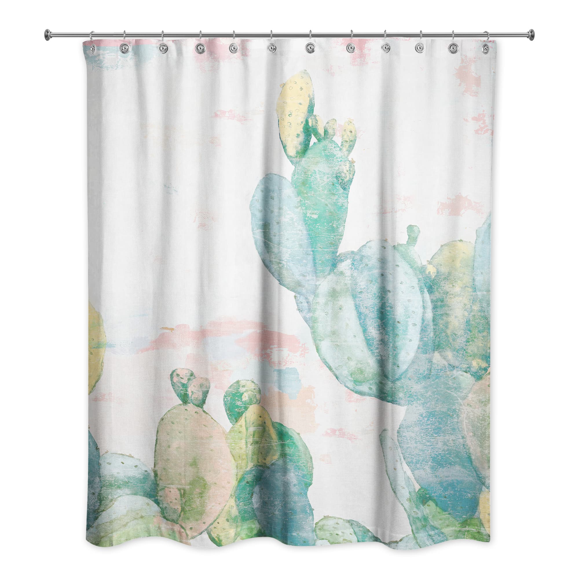 Funky Cactus Print 71&#x22; x 74&#x22; Shower Curtain