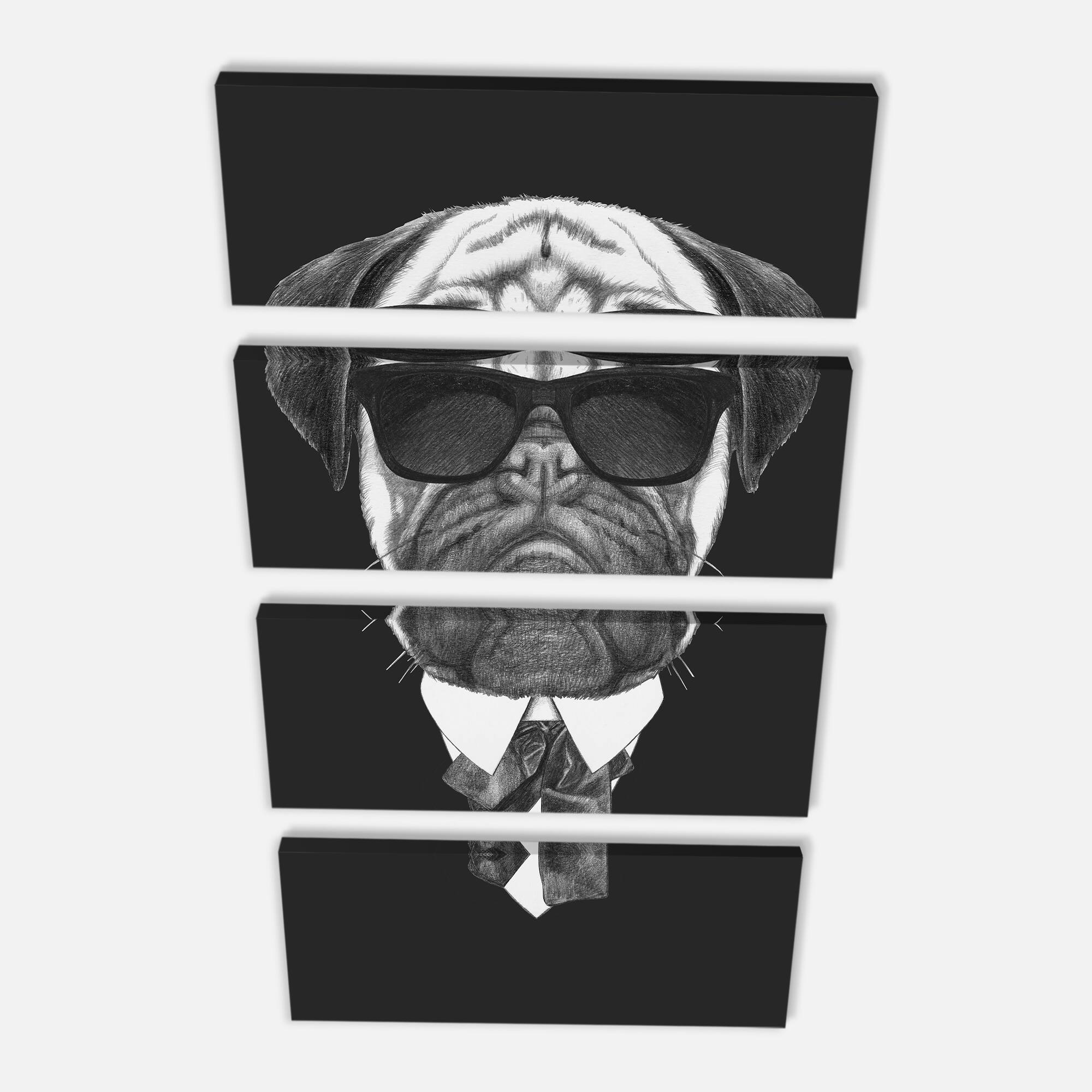 Designart - Pug Dog Portrait in Suit