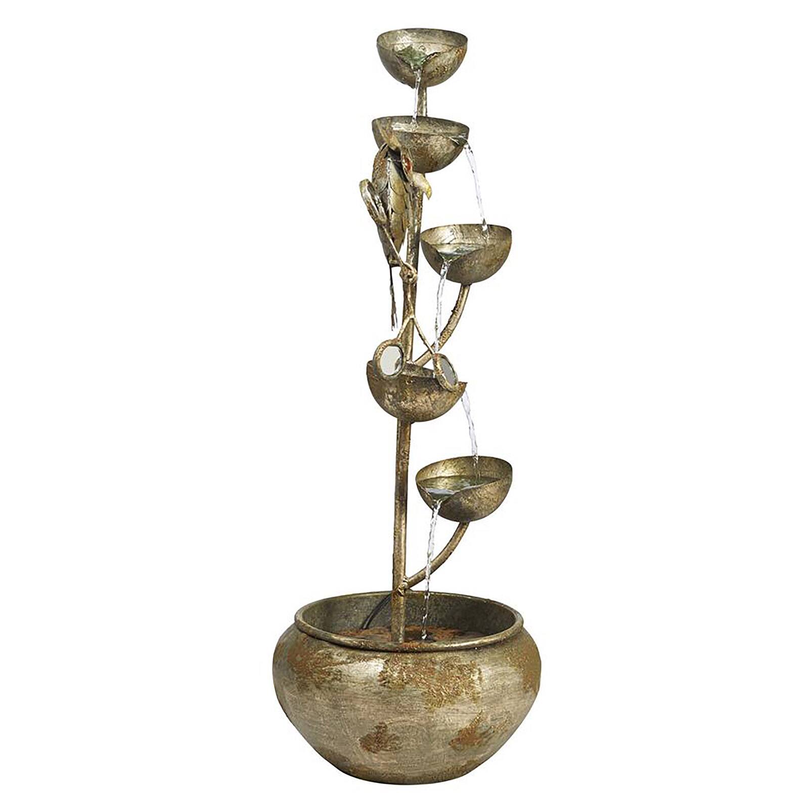 2.9ft. Whooo&#x27;s Watching Owl Cascading Metal Sculptural Fountain
