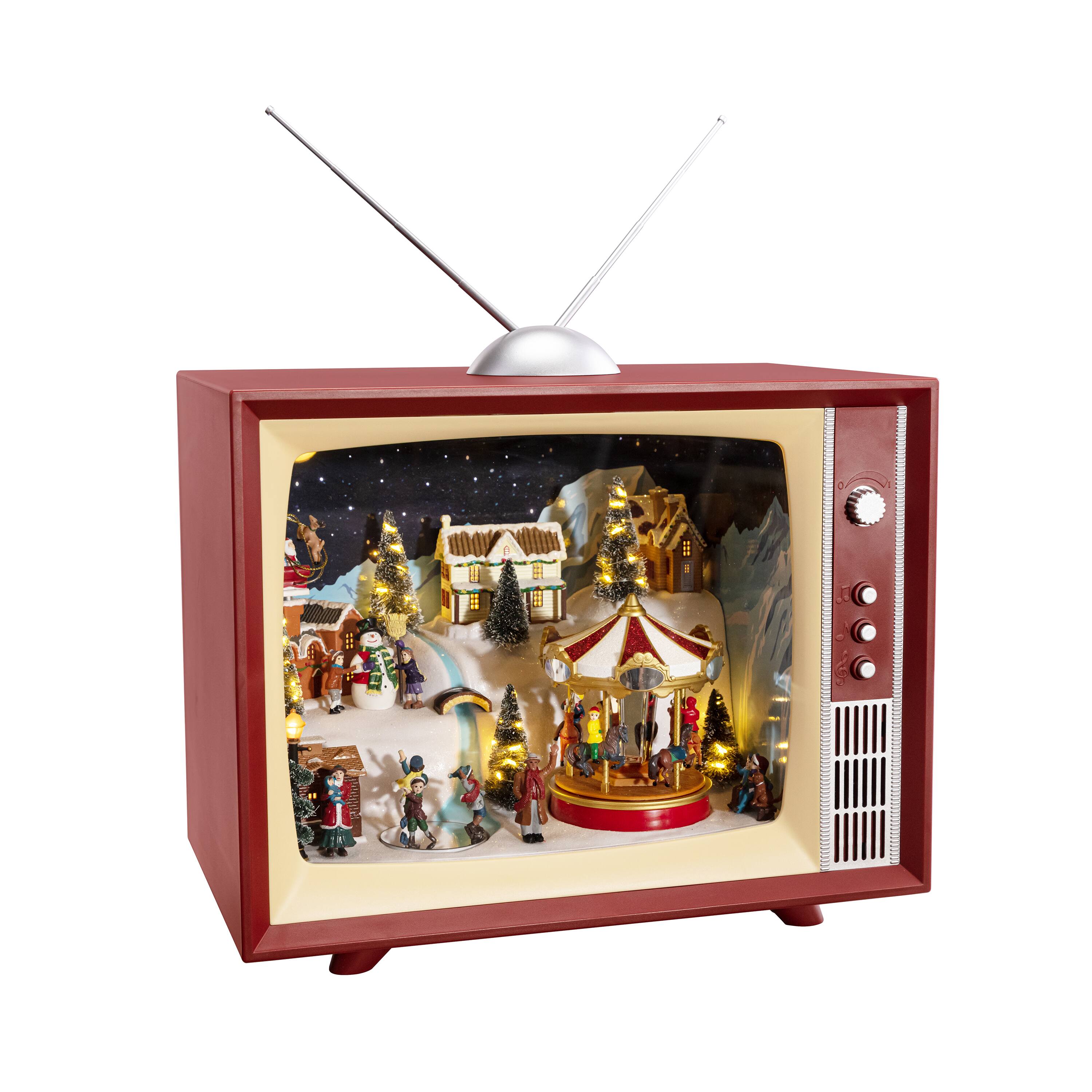 15&#x22; Animated &#x26; Musical LED Vintage Television