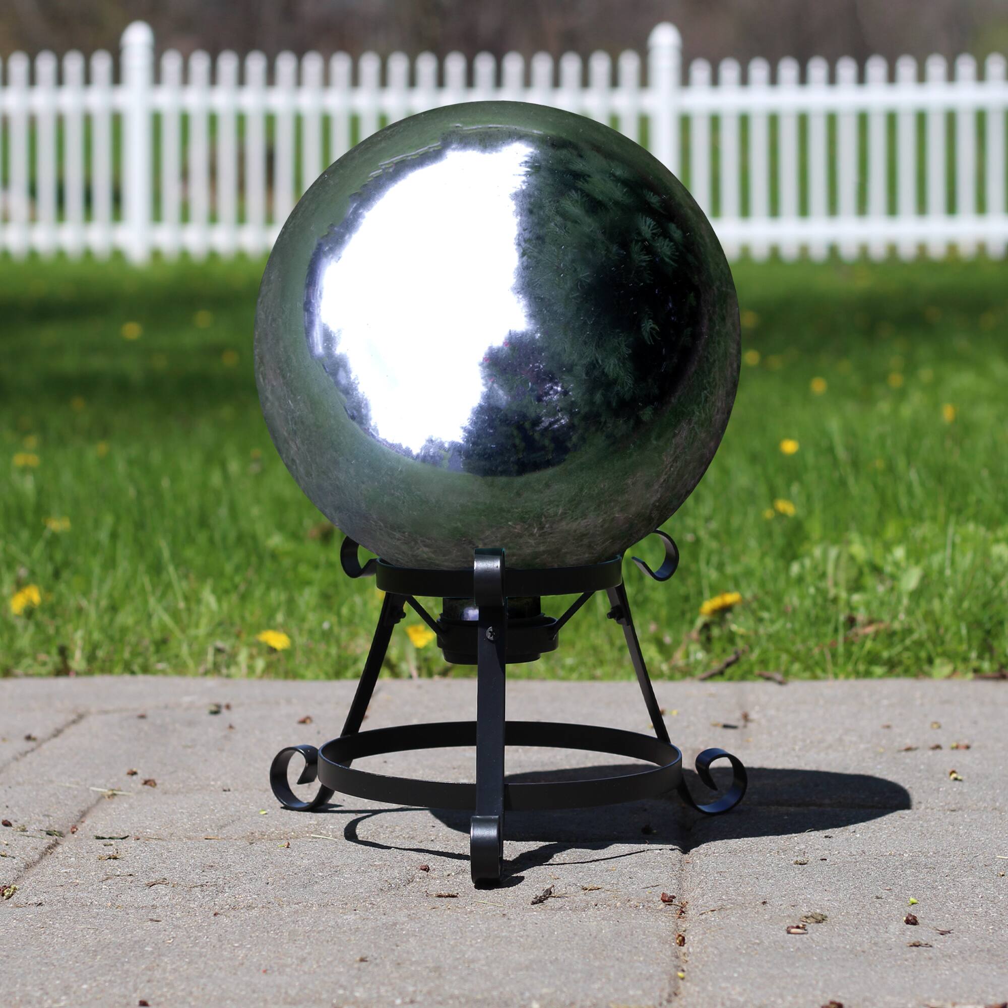 10&#x22; Mirrored Garden Gazing Ball