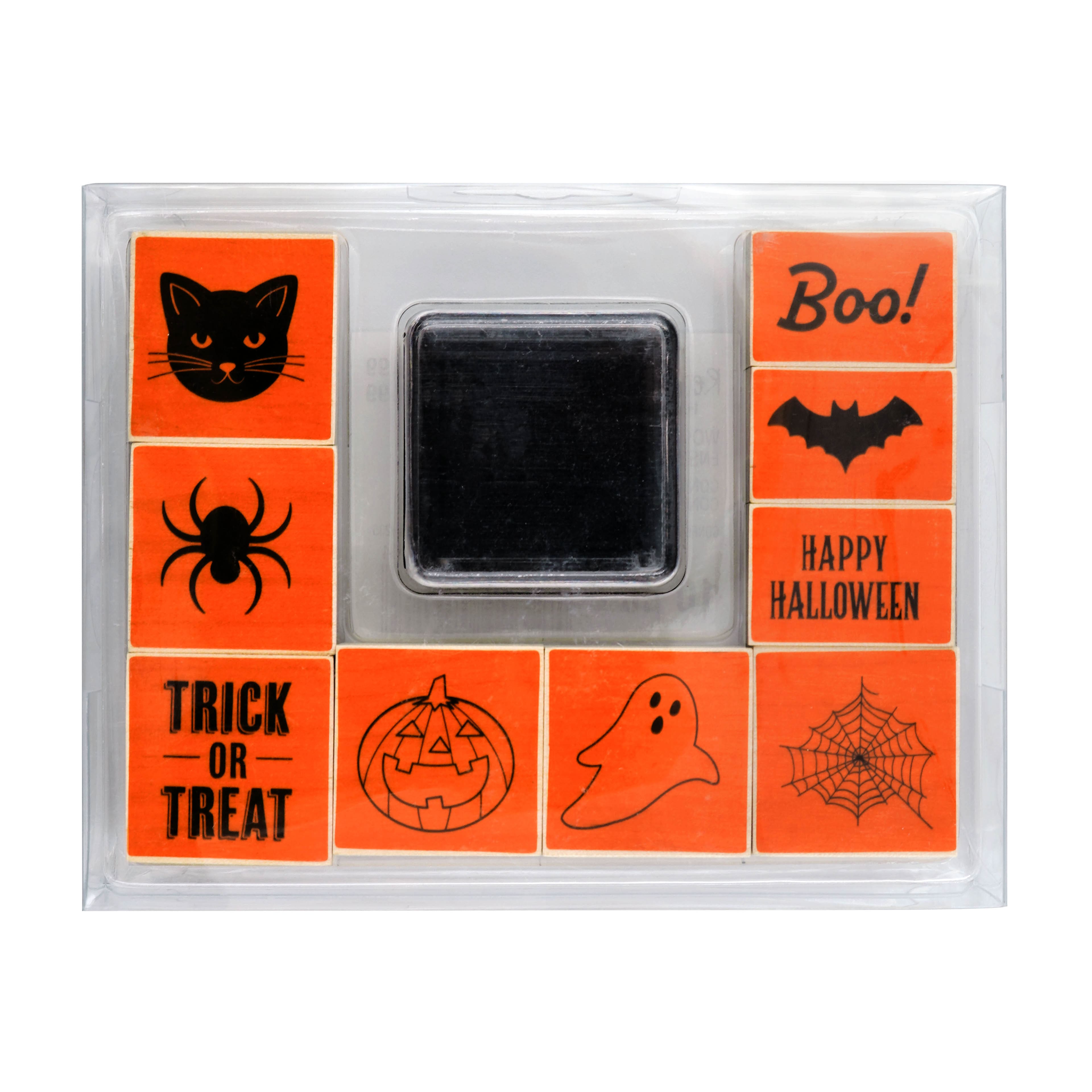 Trick-or-Treat Wood Stamps &#x26; Ink Pad Set by Recollections&#x2122;