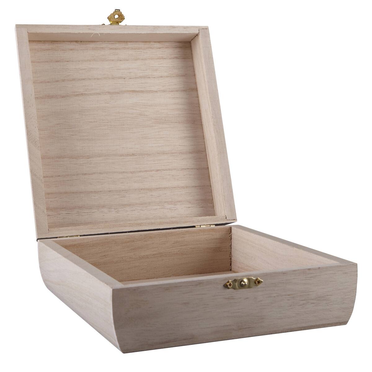 8 Pack 7.25" Curved Sides Wooden Box by ArtMinds® Michaels